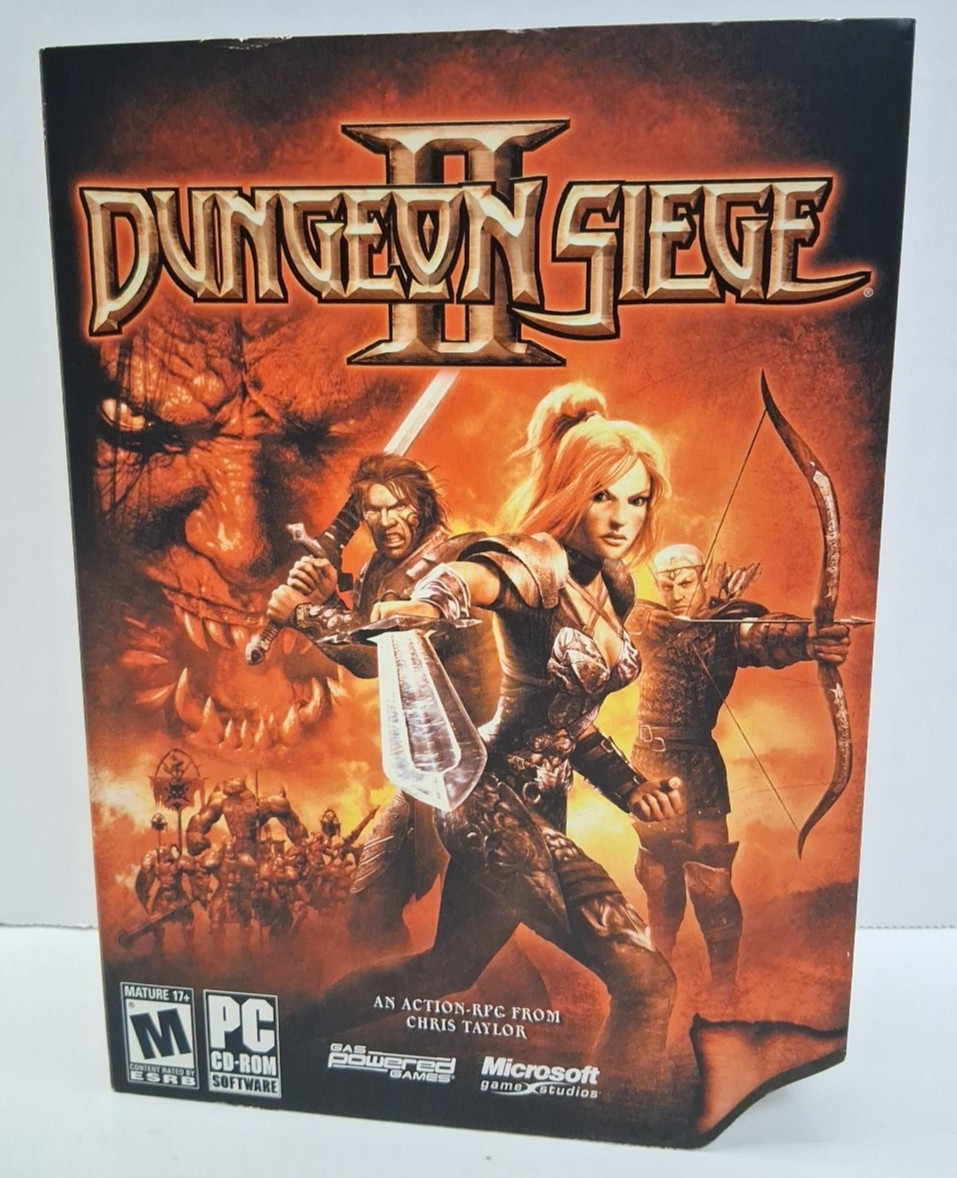 Dungeon Siege 2 II PC CD Rom Microsoft Windows Video Game New Sealed.