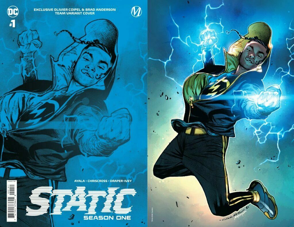 Static (Season One) #1 Coipel & Anderson Blue Foil Team Variant Cover DC 2021