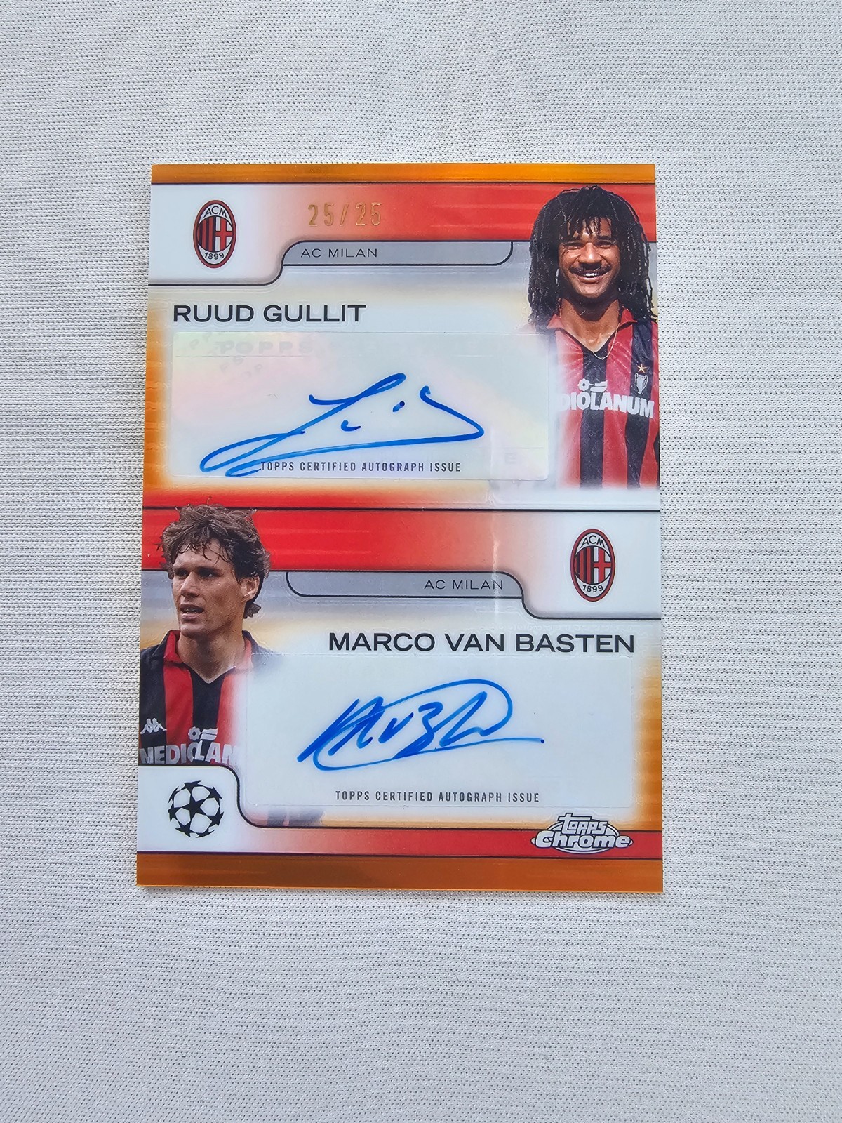 Topps Chrome UEFA 2024/25 - Milan Gullit / Van Basten - Dual AUTO 25/25