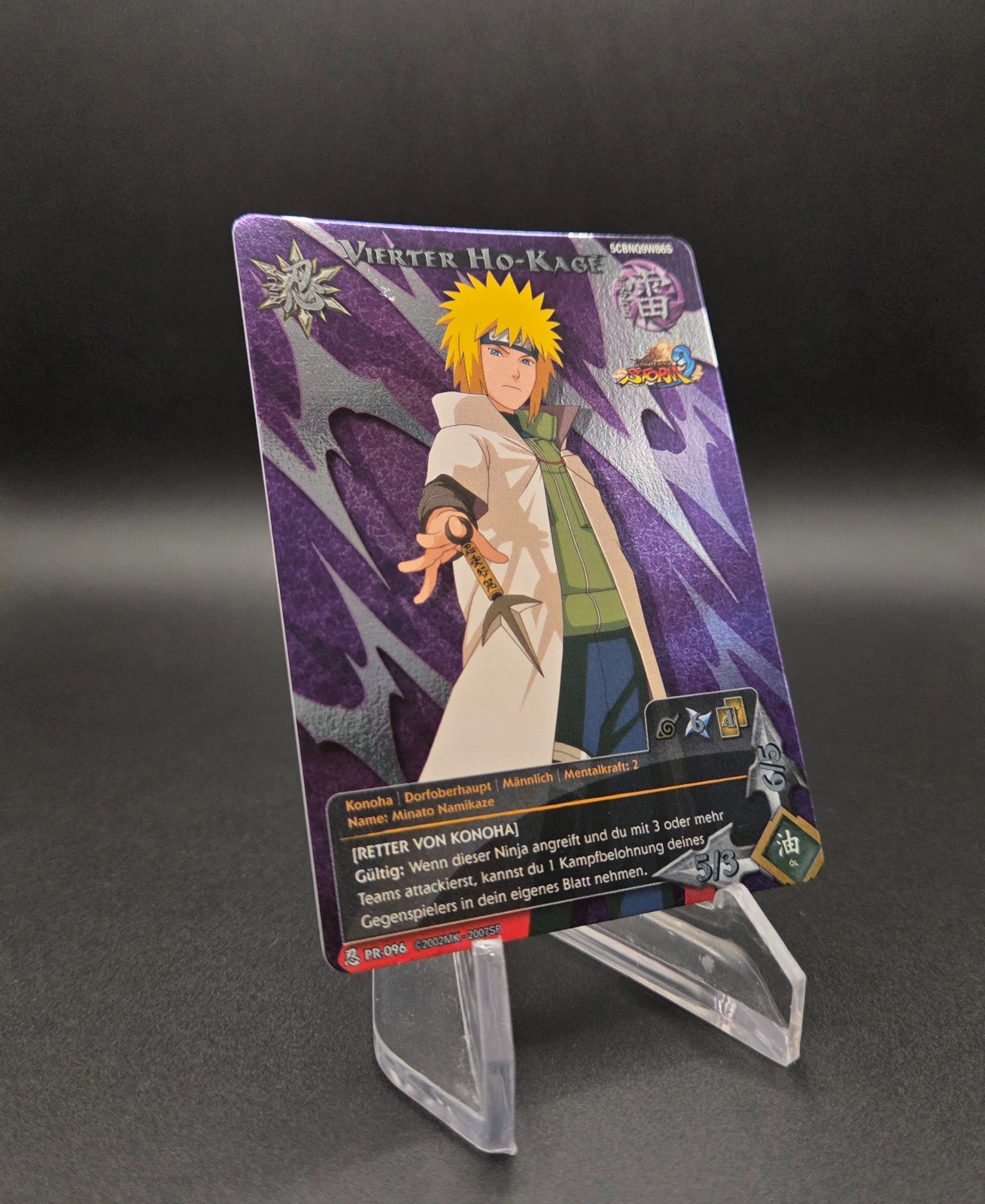 Naruto CCG Cards Bandai 3 German/ English Holo/ Rare 3 Star Rare