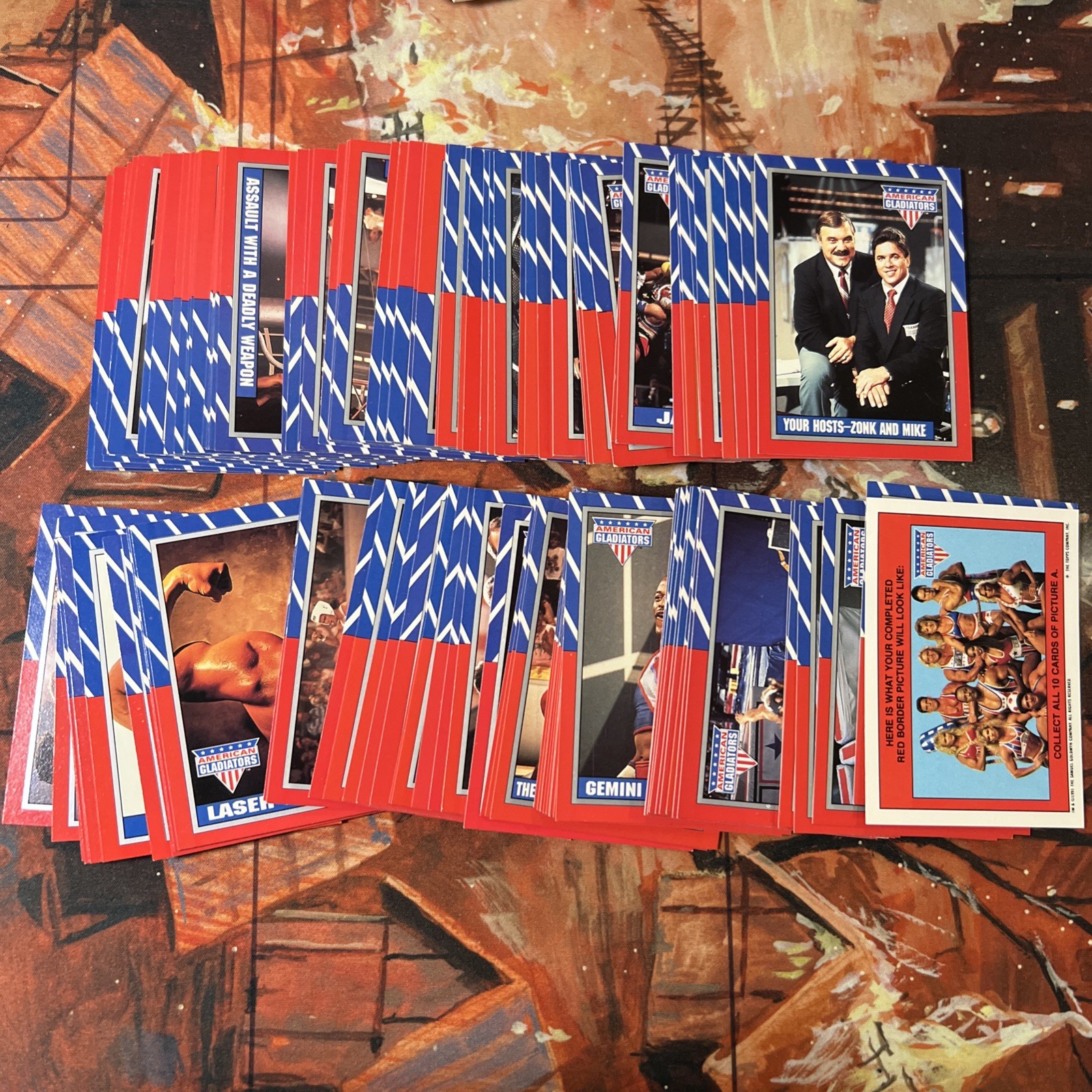 1991 The American Gladiators Miscellaneous Lot Of Cards