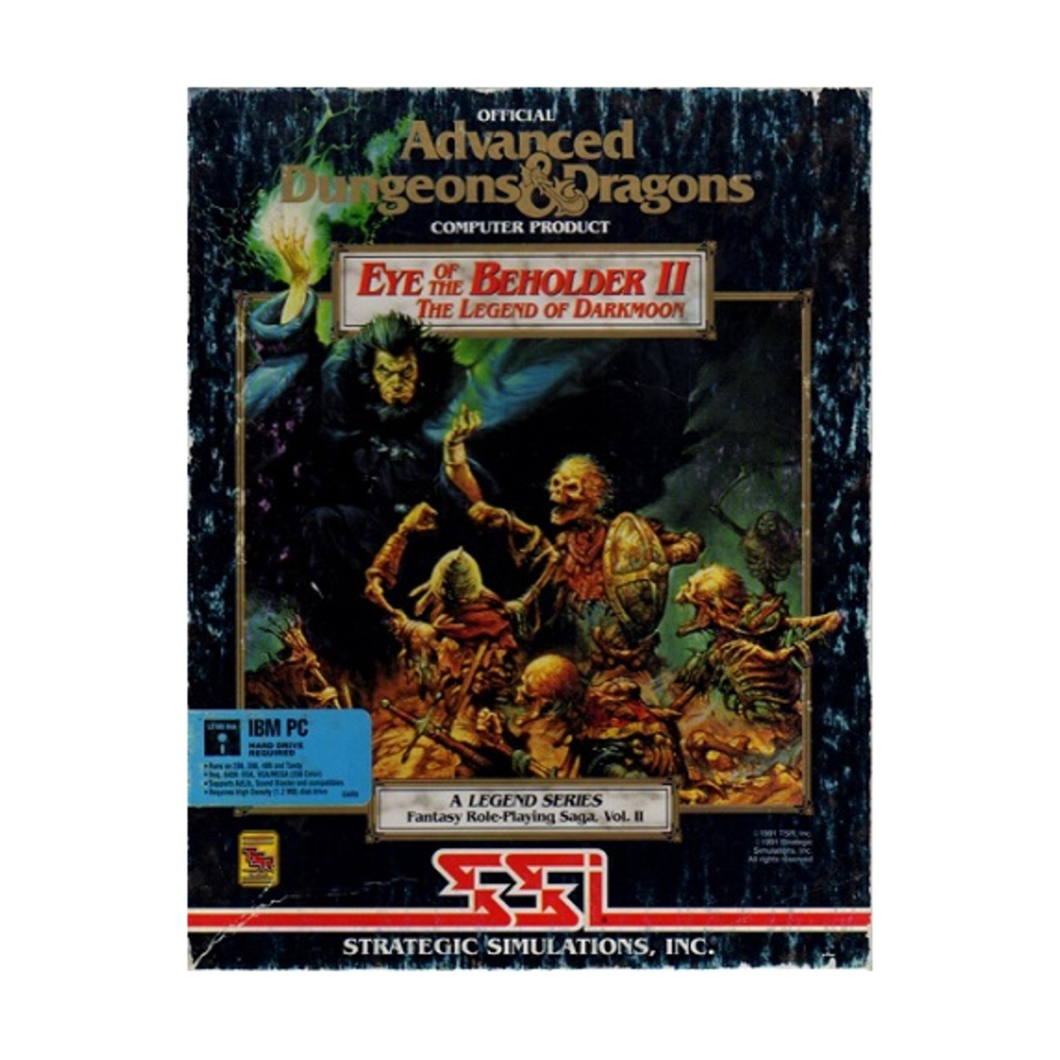 D&D Computer Game  Eye of the Beholder II - The Legend of Darkmoon (PC  VG+/NM