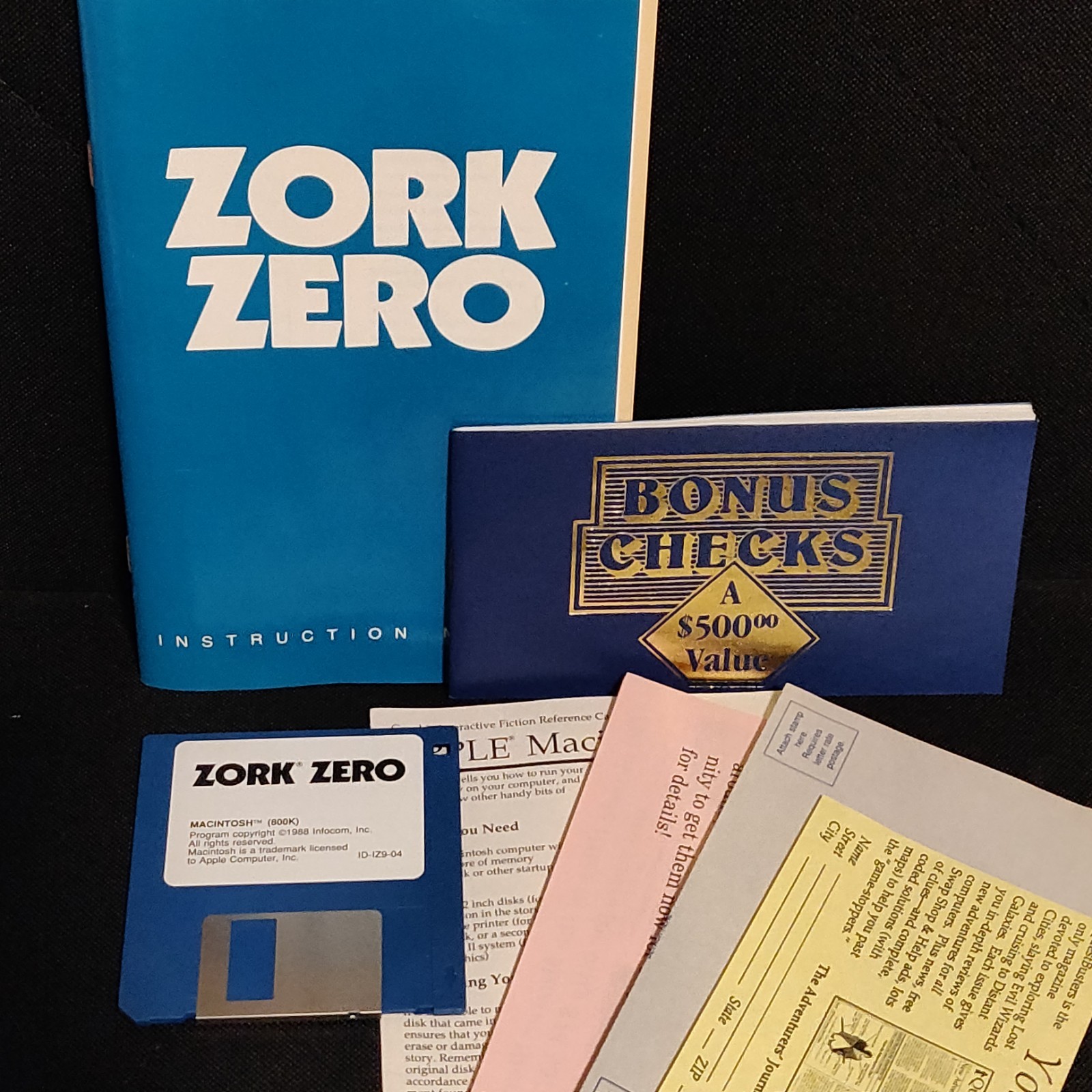 Zork Zero Macintosh Mac Infocom Computer Game Complete Disk Box