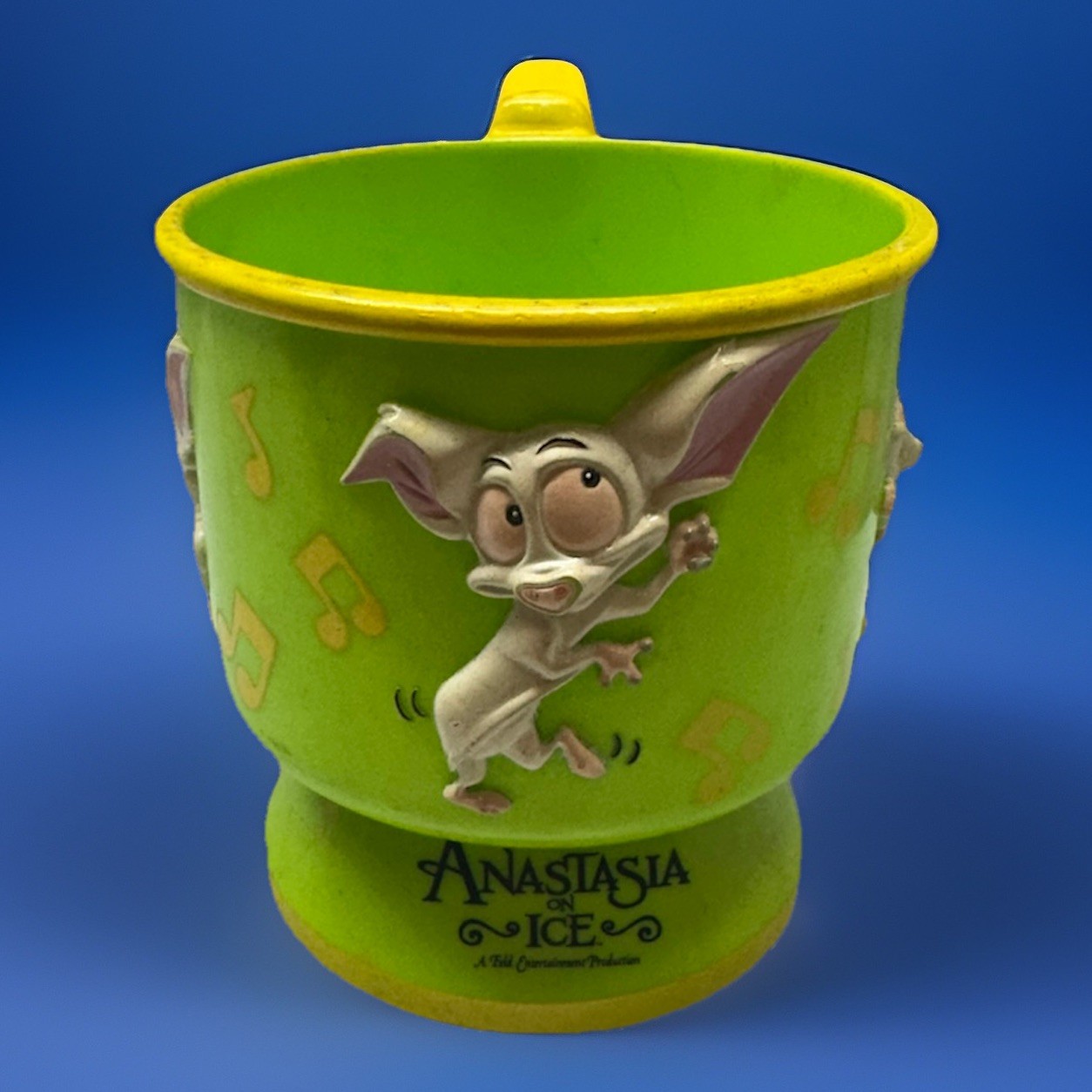 Anastasia On Ice Souvenir goblet Mug Bartok Bat Character Cup Vintage 1998 Rare 