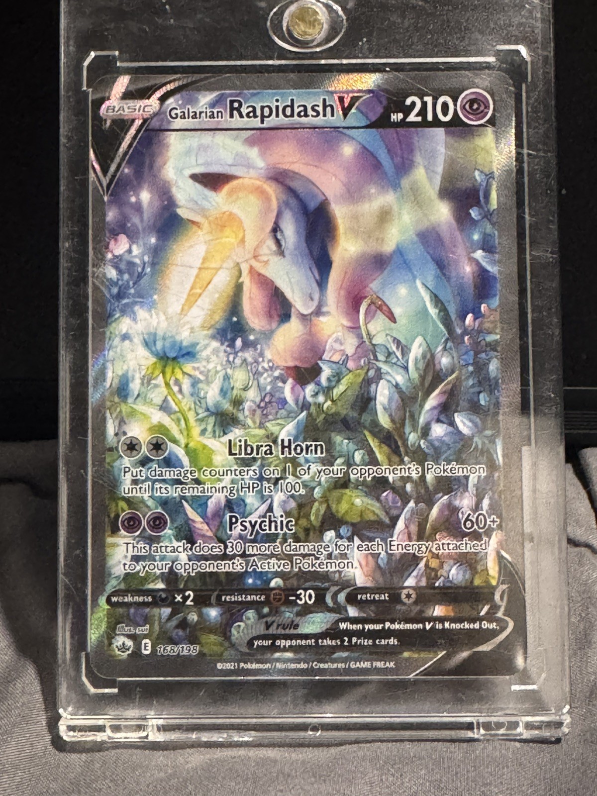 Galarian Rapidash V 168/198 SWSH Chilling Reign Alternate Alt Art Pokémon LP