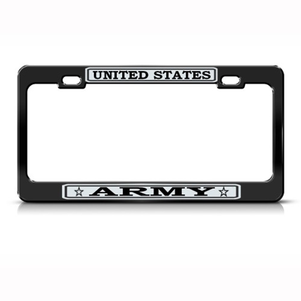 U.S. United States Army Military Steel Metal License Plate Frame