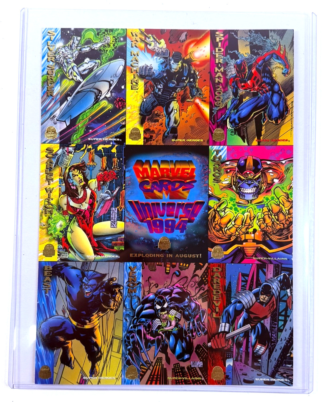 1994 Marvel Universe  8-Card Promo Sheet  10.5