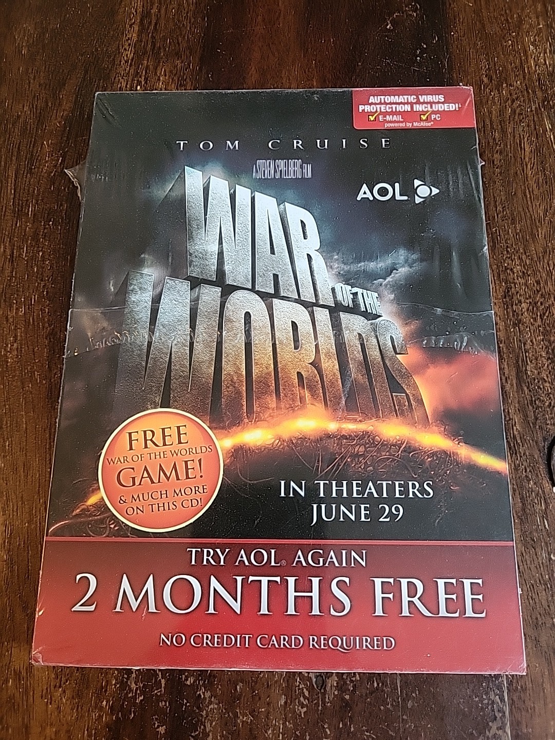 War of the Worlds Game AOL Demo Disc CD ROM 2005 SEALED Cruise Speilberg