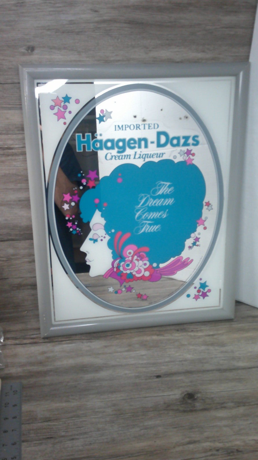 Rare Vintage Haagen-Dazs Liqueur Ice Cream advertising Peter Maxx style Mirror