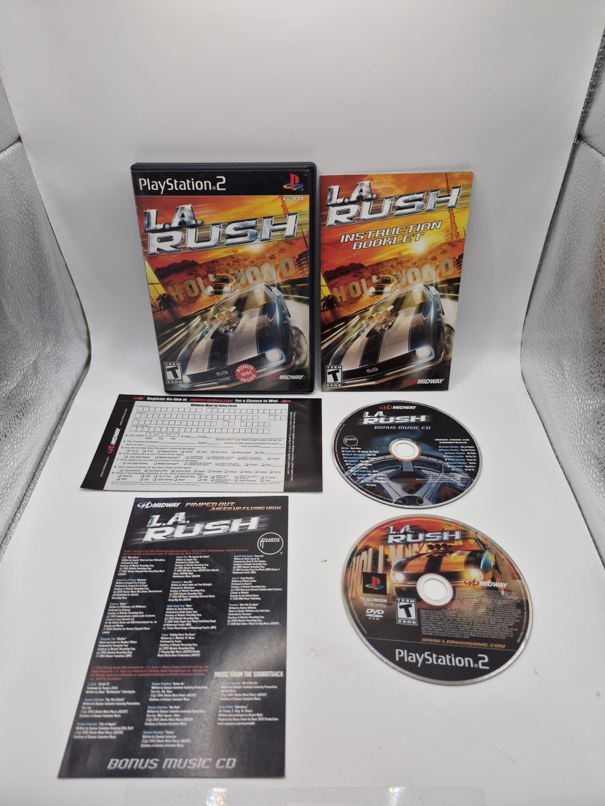 L.A. Rush (Sony PlayStation 2, 2005) CIB Tested W/ Registration Card Rare Mint 