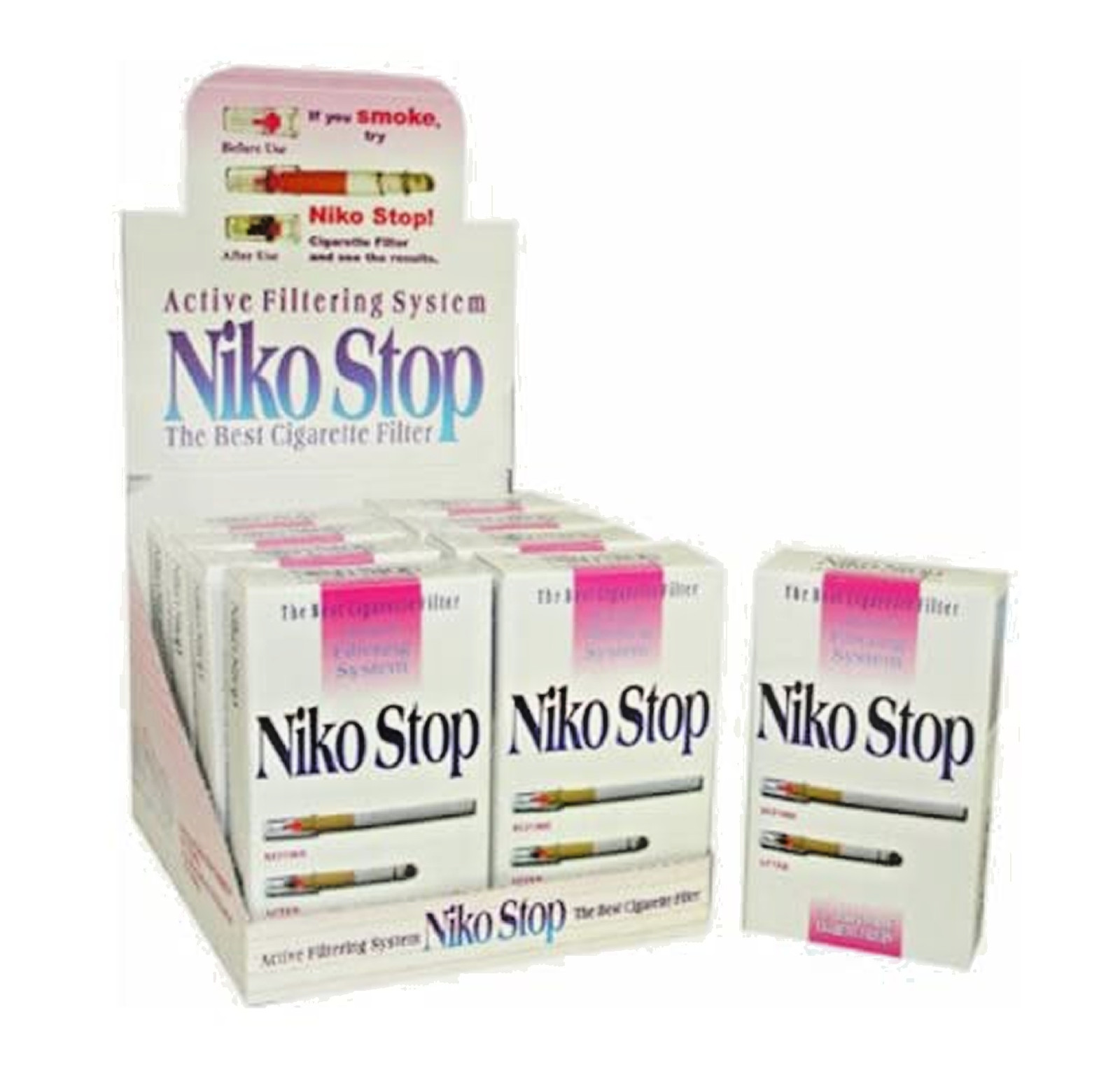 Niko Stop Cigarette Filter 12 Packs, 30 Filters/Pk,Total 360 Filters | 