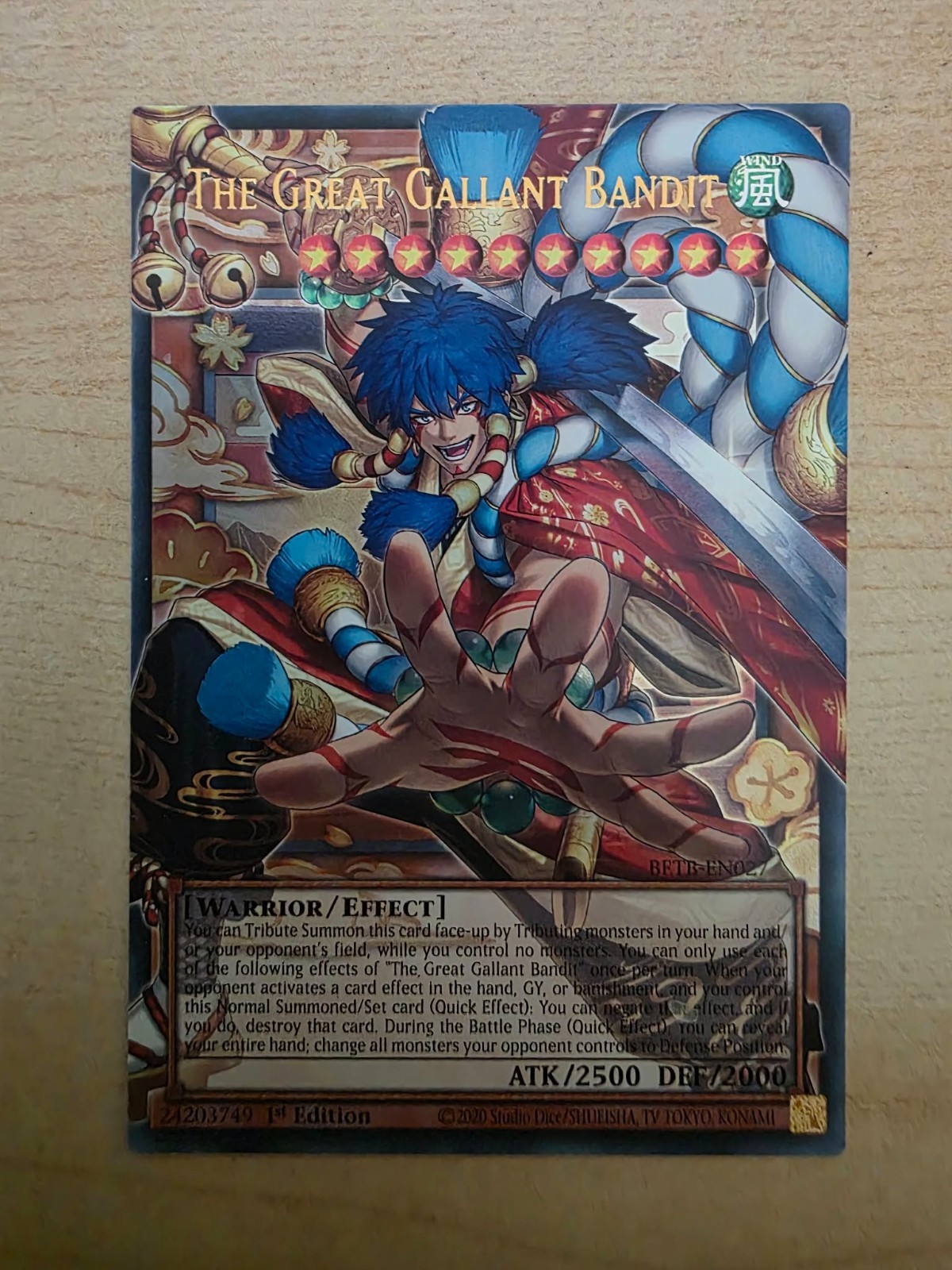 The Great Gallant Bandit BETB-EN027 Ultra Rare Extended Art 1st Edition YuGiOh