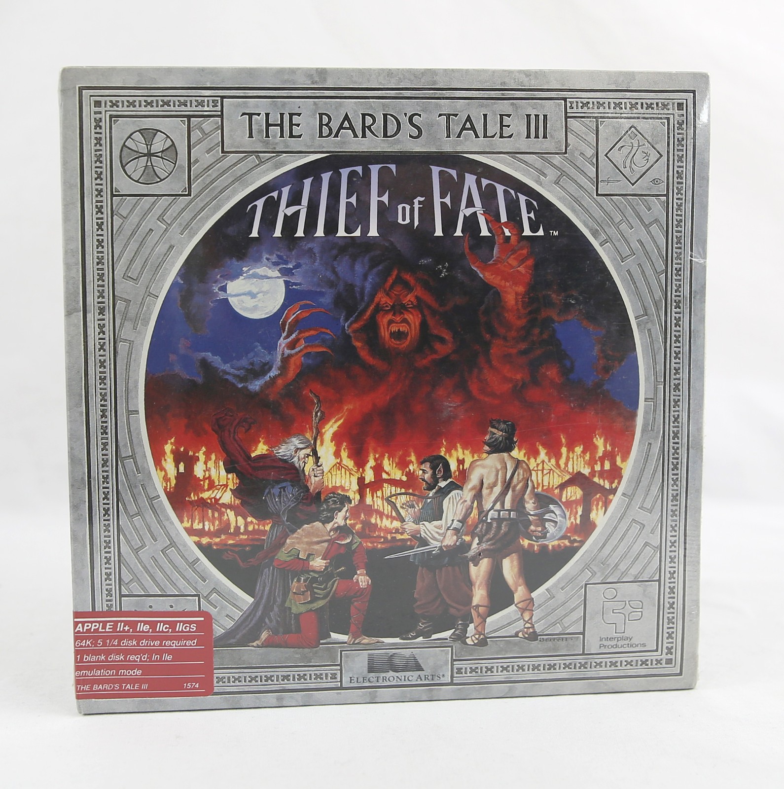 SEALED 1988 The Bards Tale III 3 Thief of Fate Apple II Big Box PC