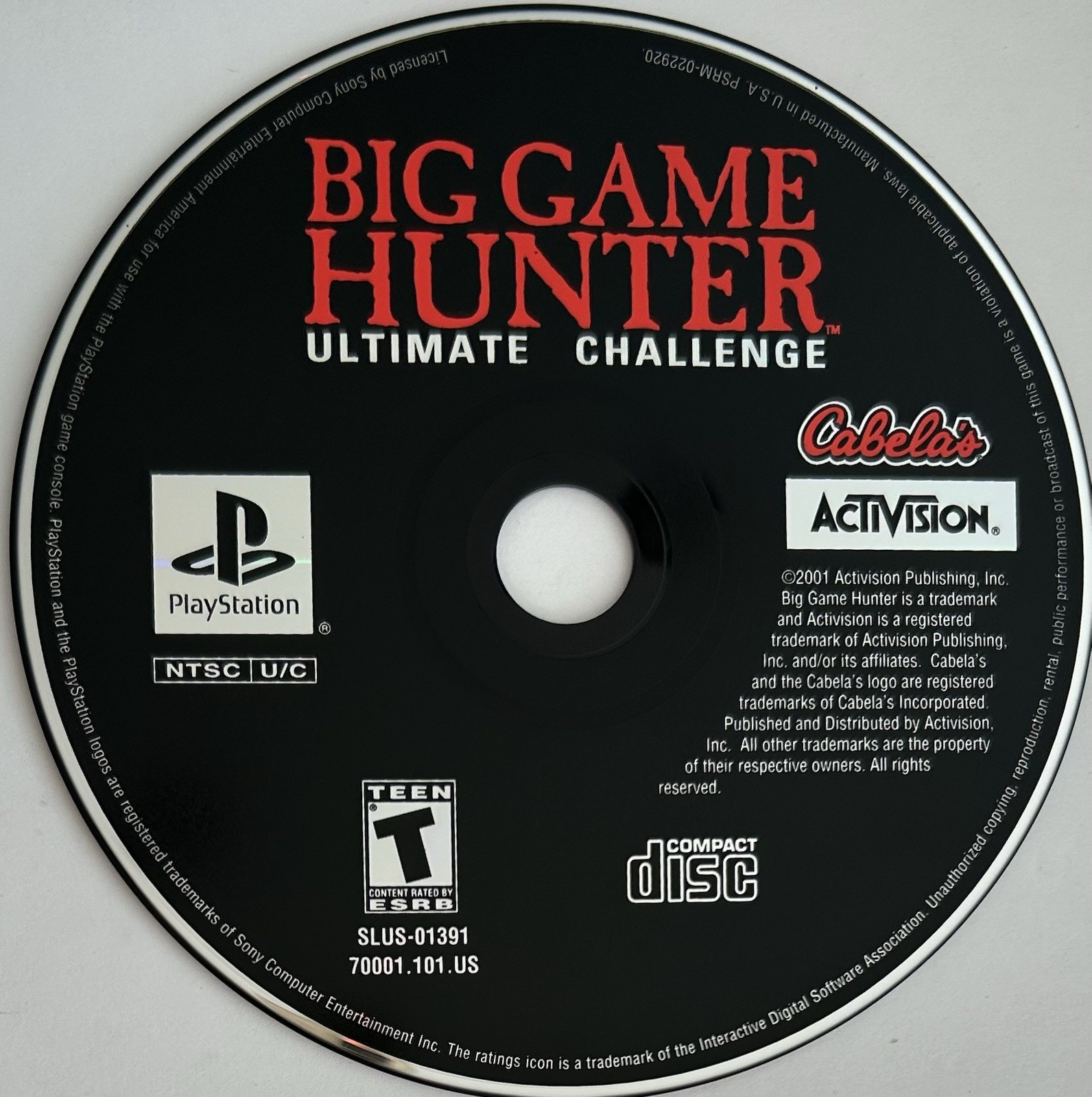 Cabela\'s Big Game Hunter: Ultimate Challenge (PS1) DISC ONLY | NO TRACKING, M426