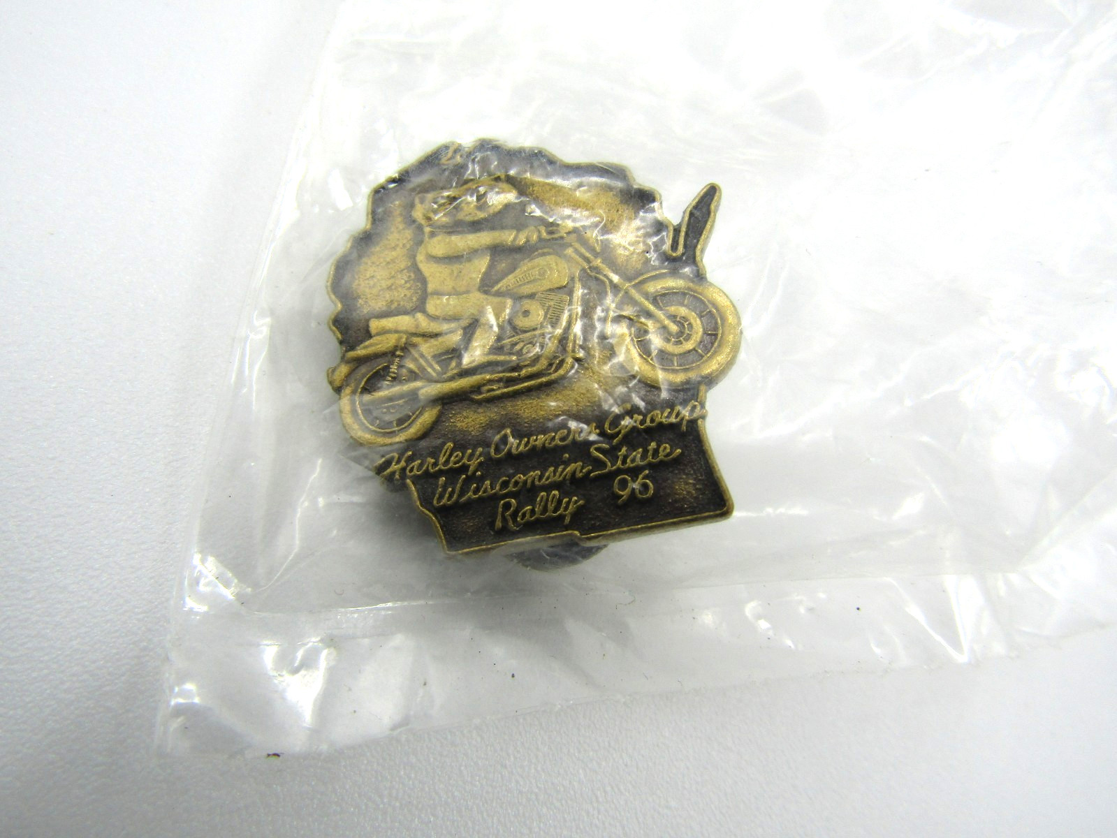 Harley Owners Group Pin Wisconsin State Rally 1996 Badger Motorcycle Harley HOG