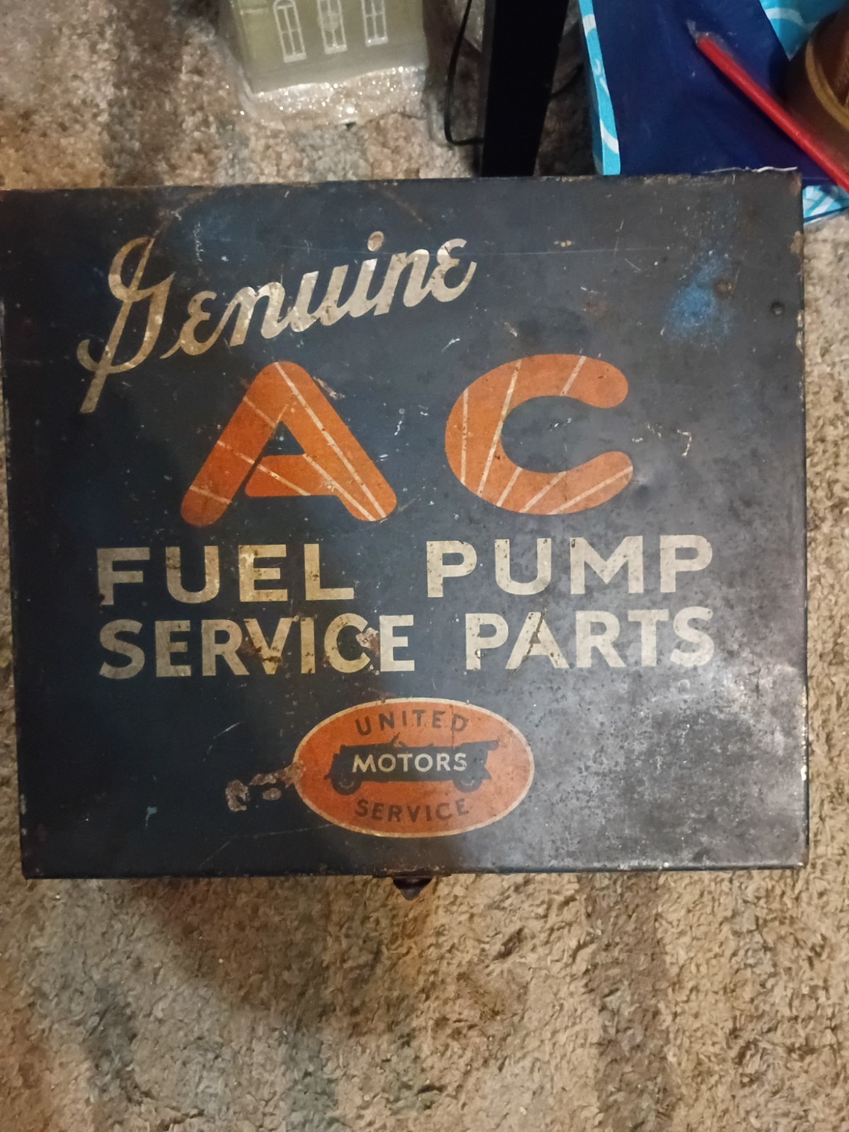 Genuine AC Fuel Pump Service Parts United Motors Service Metal Sign/Box