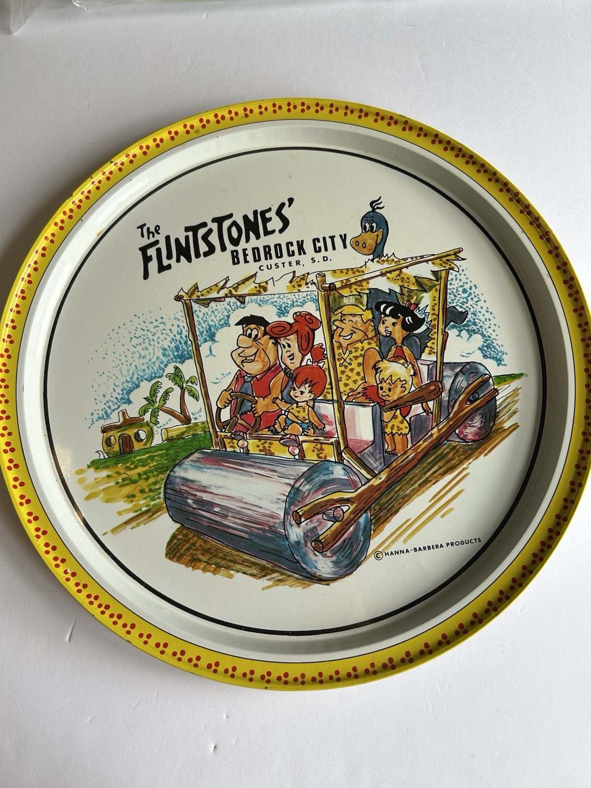 Vintage Hanna Barbera The Flintstones Tray