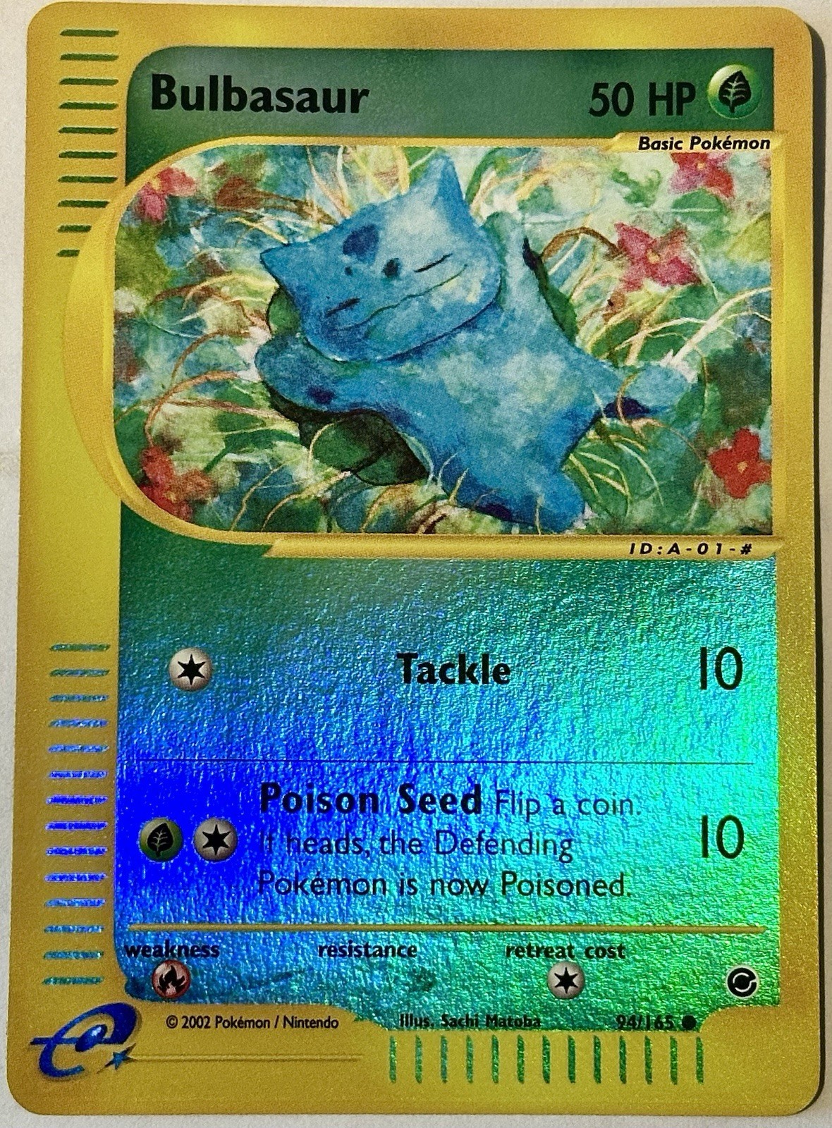 Pokemon Card Bulbasaur 94/165, Expedition Base Set REVERSE HOLO ✨ ENG 2002 PSA