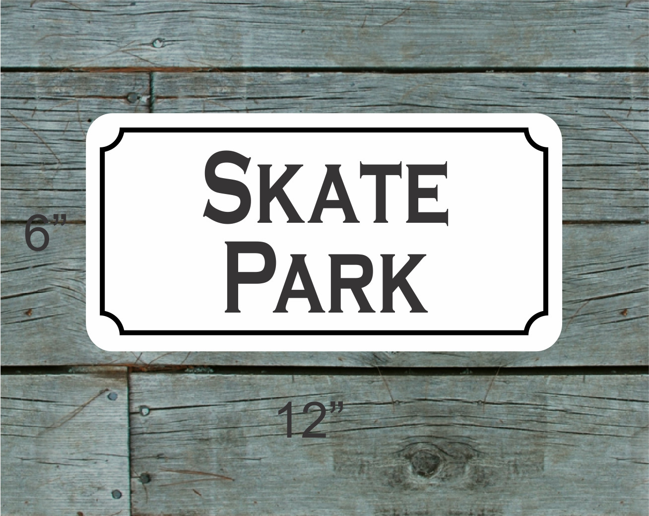 SKATE PARK Metal Sign for Backyard Skateboard Shop 