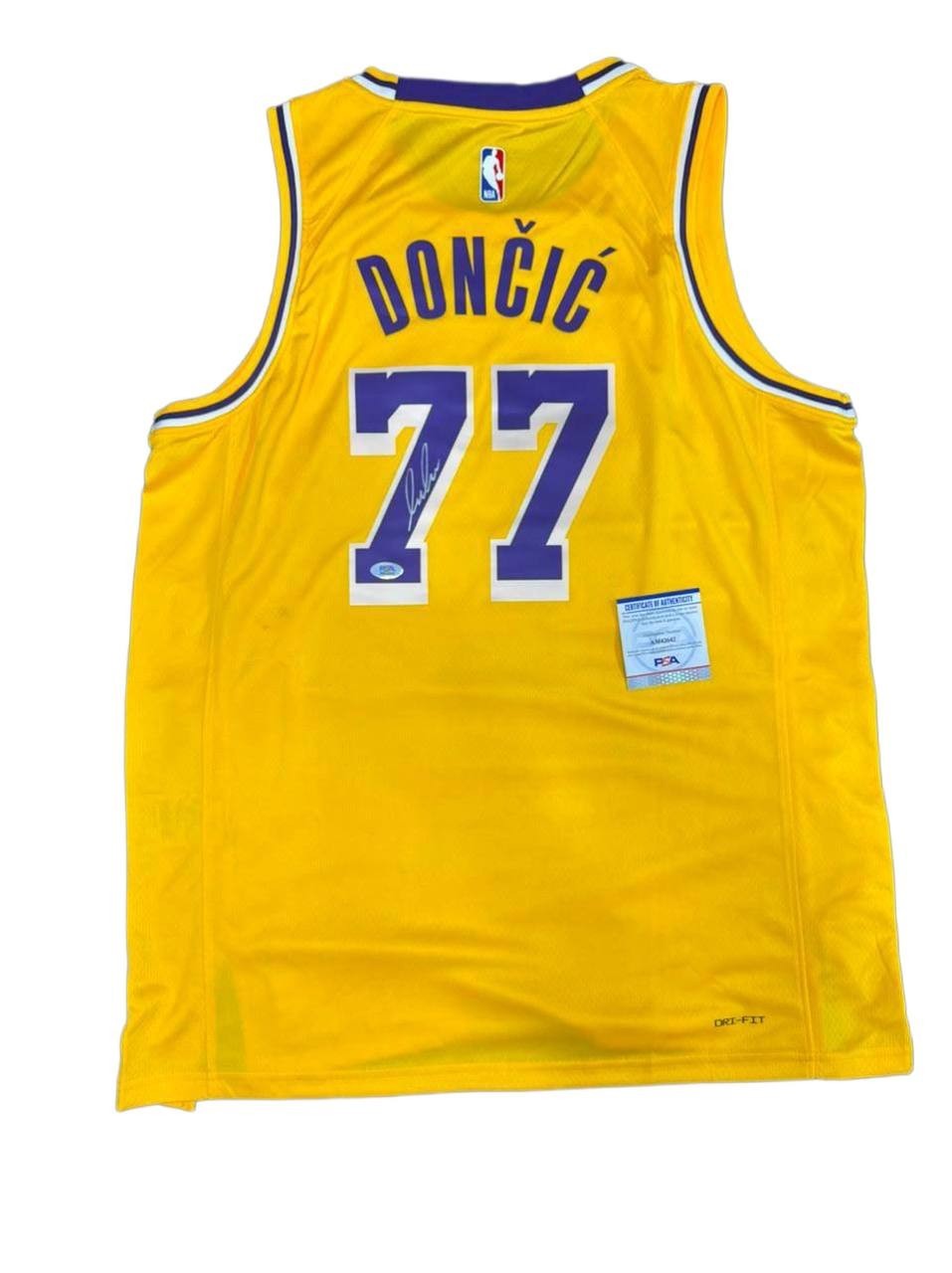 Luka Doncic Lakers NBA yellow jersey PSA/DNA AUTHENTICATION