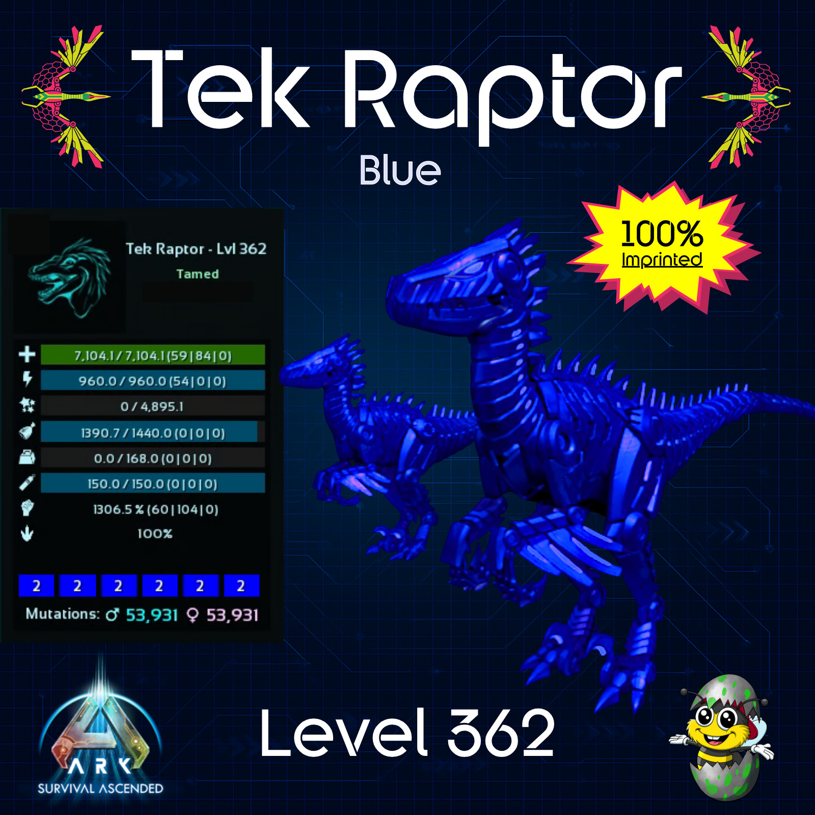 ARK-Survival-Ascended-Top-Stats-Raptor-Pairs-Packs-PvE-Deals-BusyBee