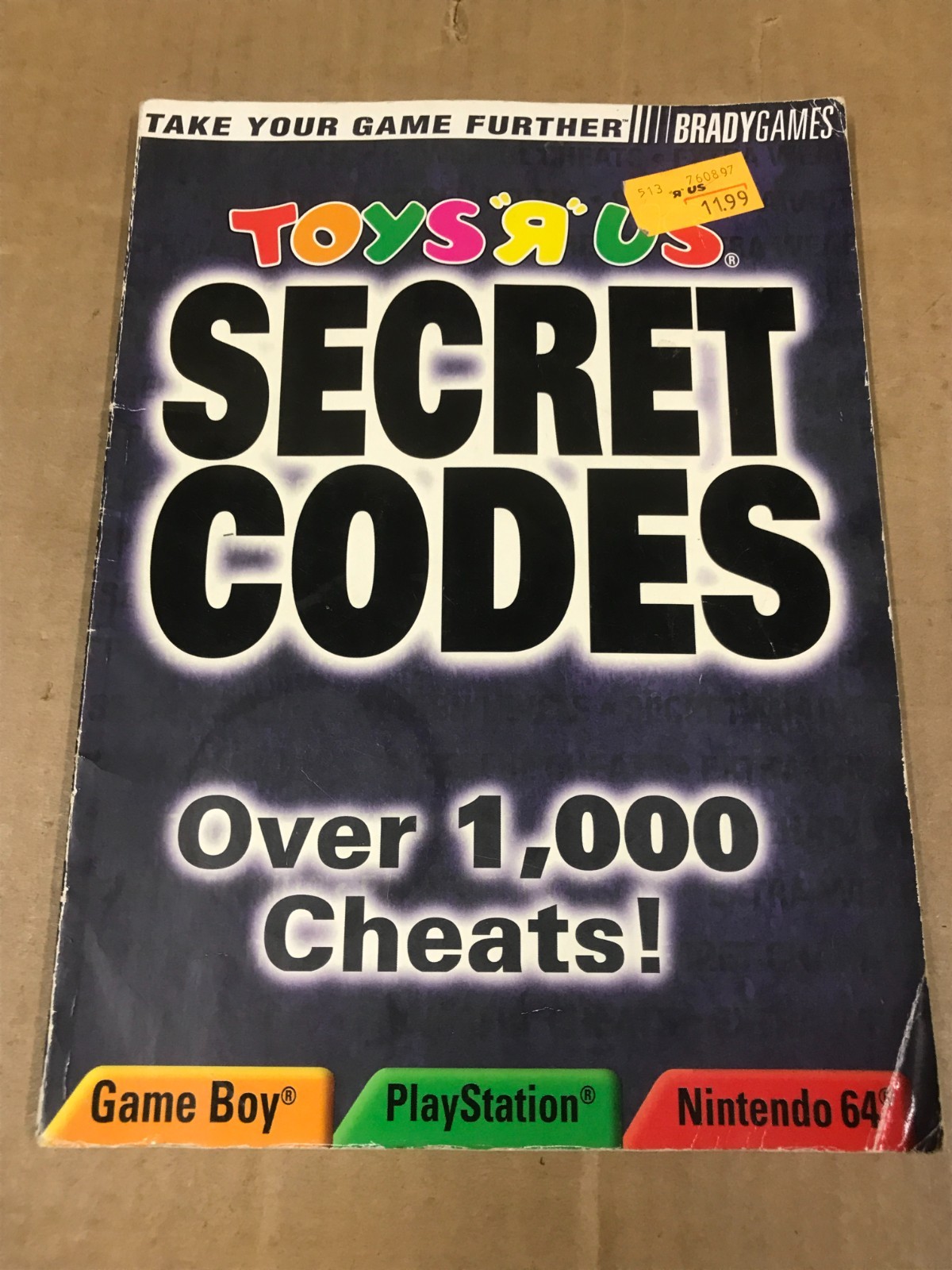Vintage 1999 Toys 'R' Us Secret Codes - Cheats Book - BradyGames