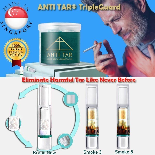 ANTI TAR TripleGuard Disposable Cigarette Filter Tips – Tar Trap (50 Count)