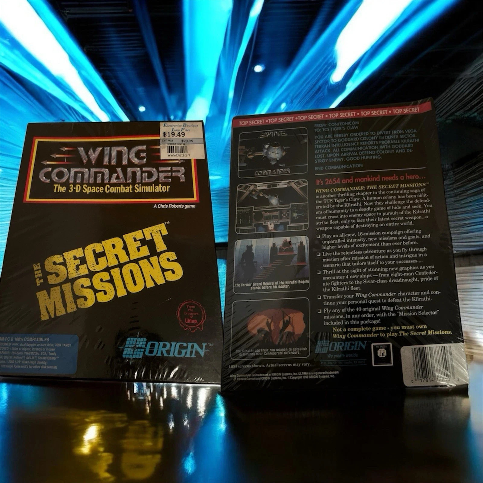 Wing Commander: The Secret Missions (PC, 1991) – Sealed RARE 5.25” Disk
