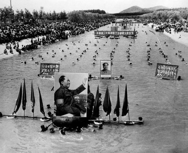 General view nautical parade second anniversary Maos descent Y- 1968 Old Photo