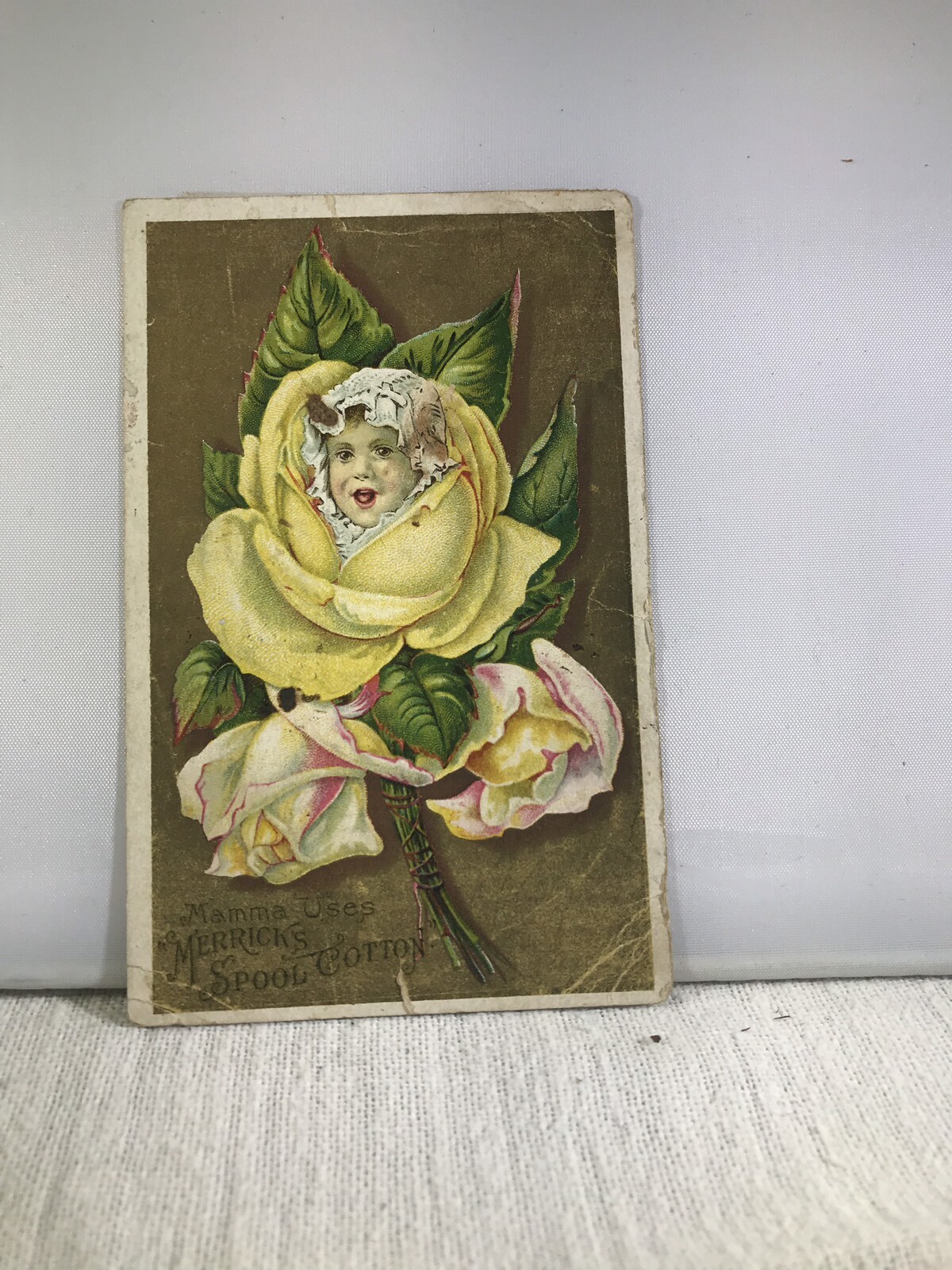 Merrick's Spool Cotton Trade Card Baby Flower