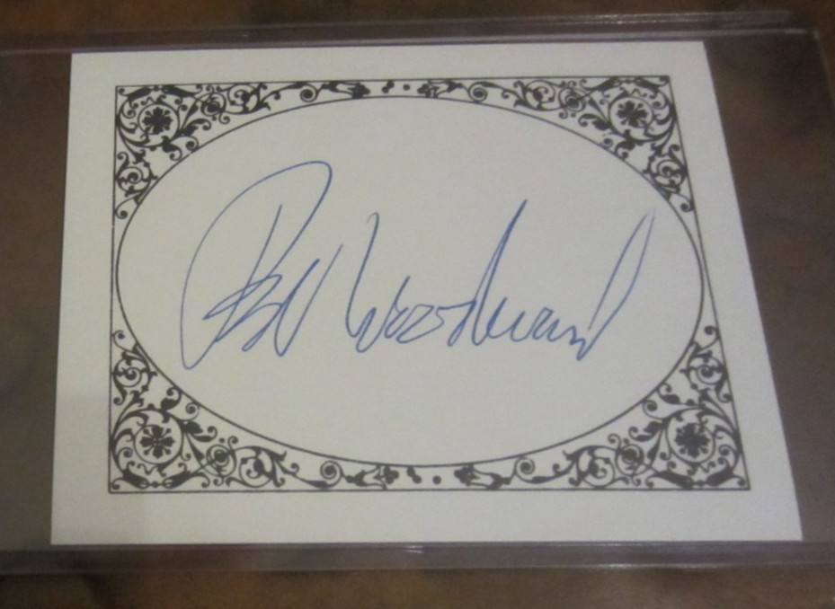 Bob Woodward author autographed bookplate signed  Washington post Watergate