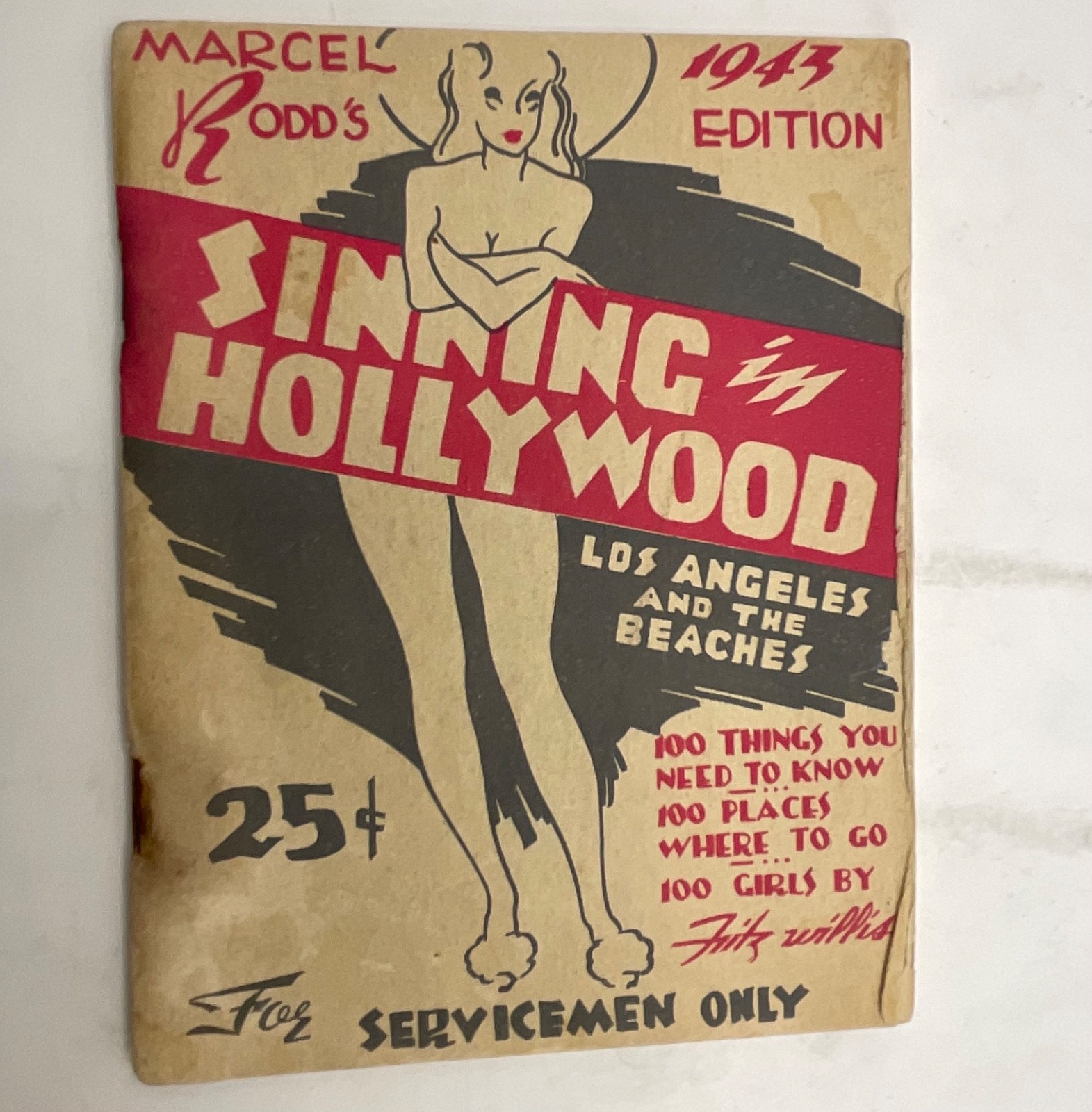 RARE 1943 Sinning in Hollywood Marcel Rodd WWII Servicemen Fritz Willis Pin-Up