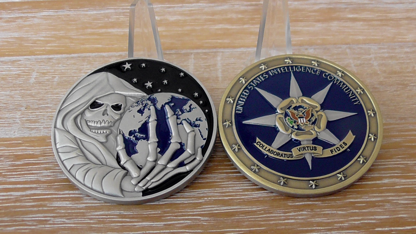 US Intelligence Community NRO NGA IC NSA CIA  Grim Reaper Challenge Coin