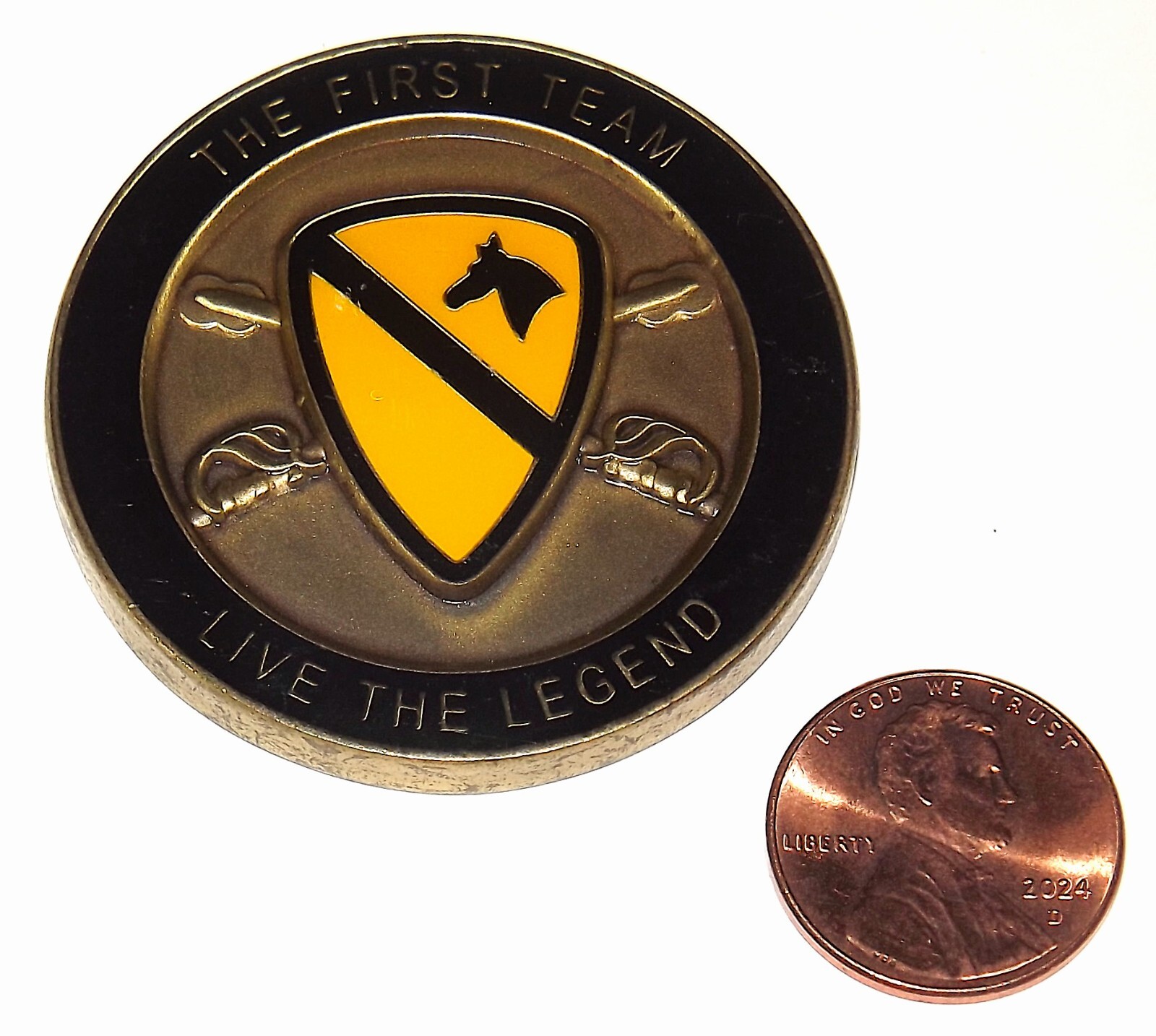 Challenge Coin - US Army - The First Team - Live the Legend - 1-Star - Iraq -