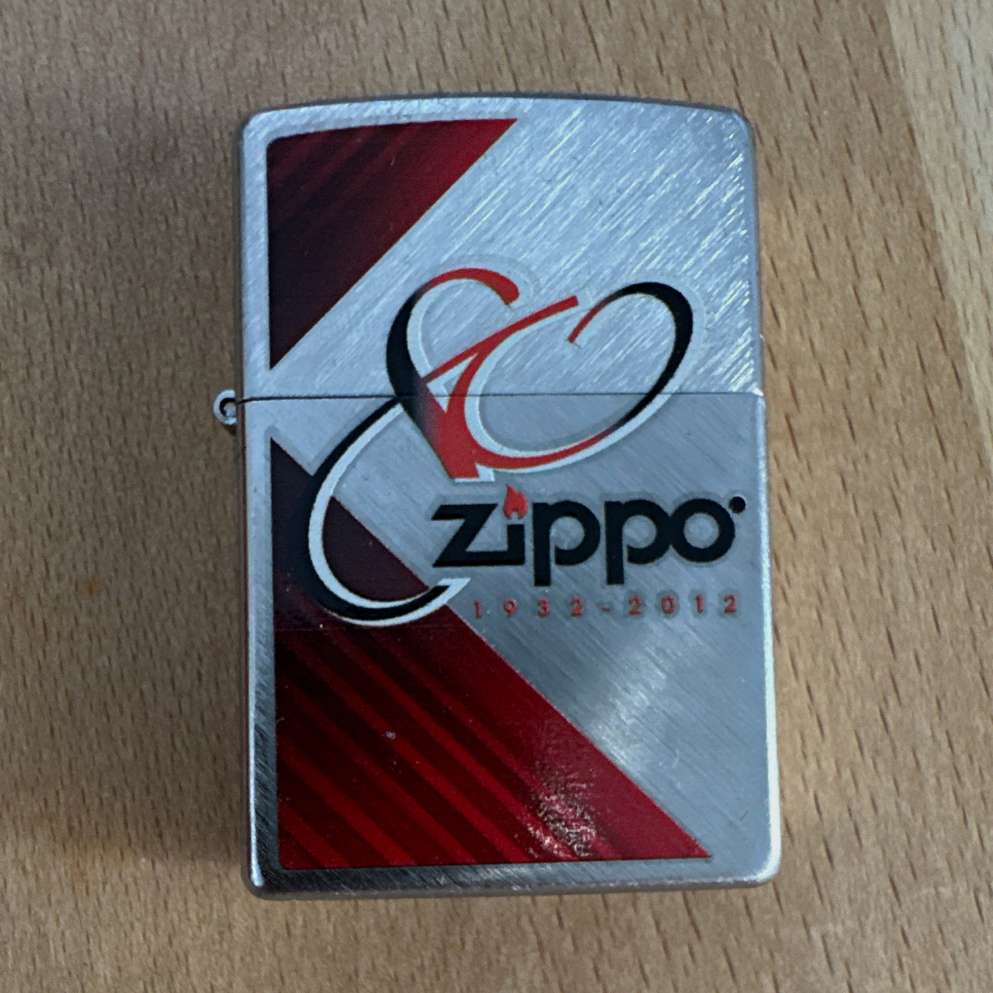 Zippo Lighter Jubilee 1932-2012 Design, Back Embossed F 11, Made in U.S.A.
