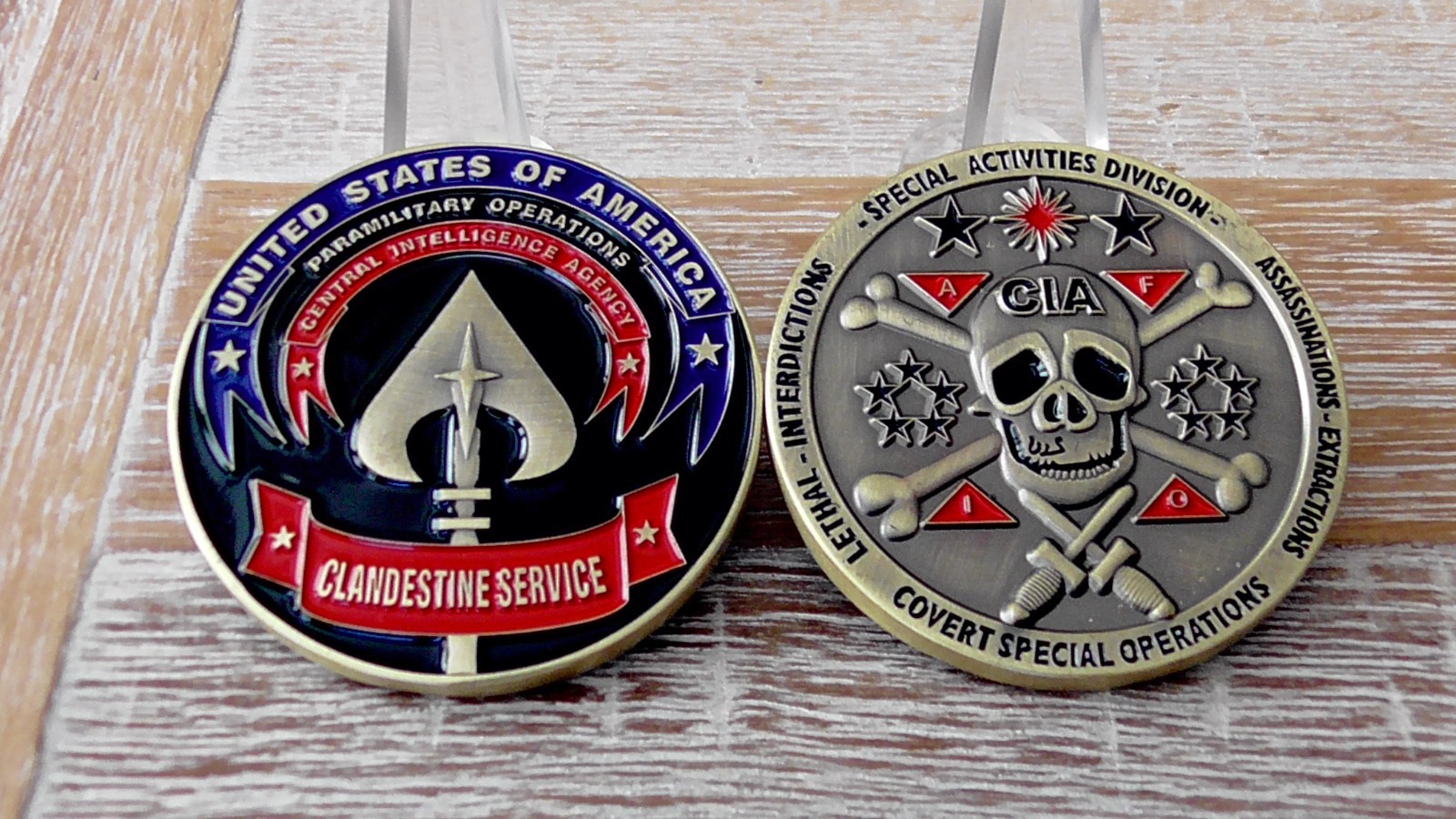 CIA Covert Special Operations Clandestine Service Lethal HUMINT Challenge Coin 