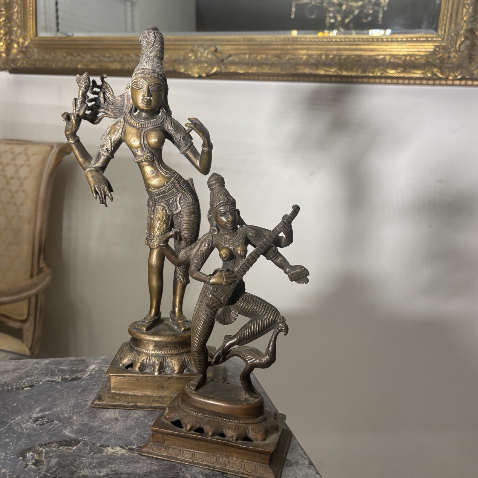 Antique Hindu Bronze Statues