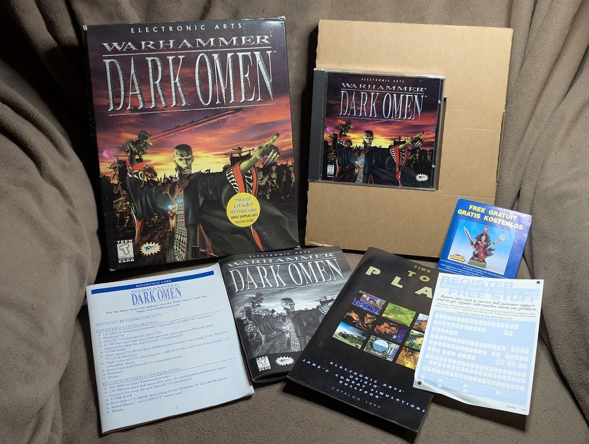 Warhammer: Dark Omen (PC, 1998) Complete in Original Big Box CIB Rare Game
