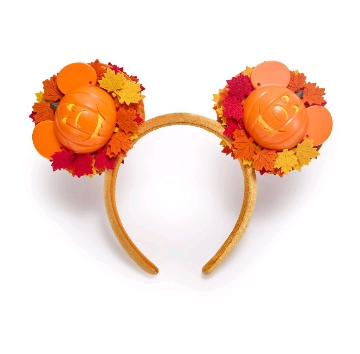 NWT Disney Parks Mickey Mouse Light-Up Jack O Lantern Wreath Ear Headband 2026