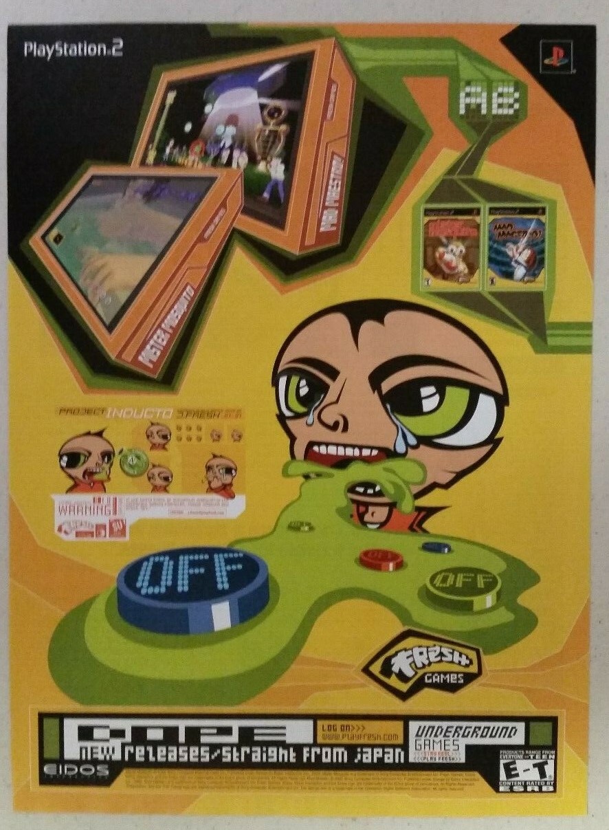 2002 MISTER MOSQUITO/MAD MAESTRO ~ Vintage Video Game PRINT AD Playstation 2