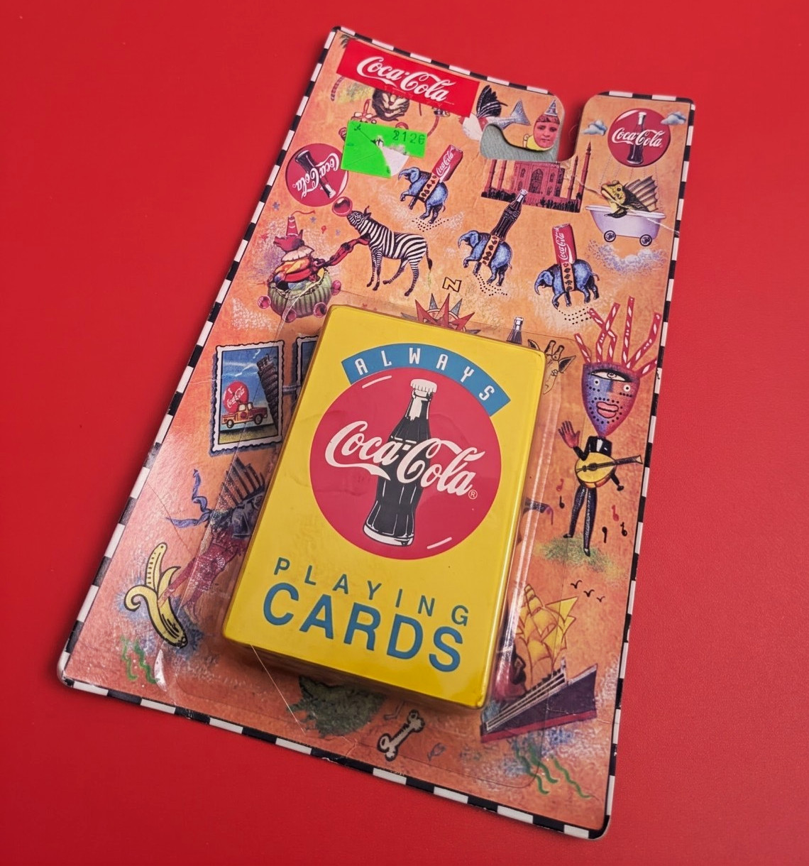 Vintage Mini Coca-Cola Playing Cards , with representation of various animals 