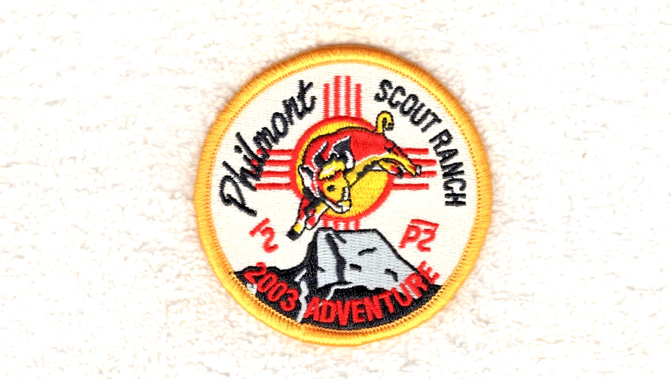 A6 33 BSA OA Scouts PHILMONT  ADVENTURE 2003 PATCH