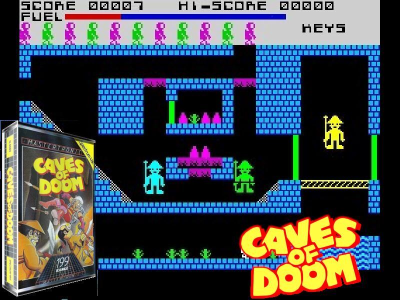 Sinclair ZX Spectrum 48K Game - CAVES OF DOOM - Mastertronic - Tested & Working