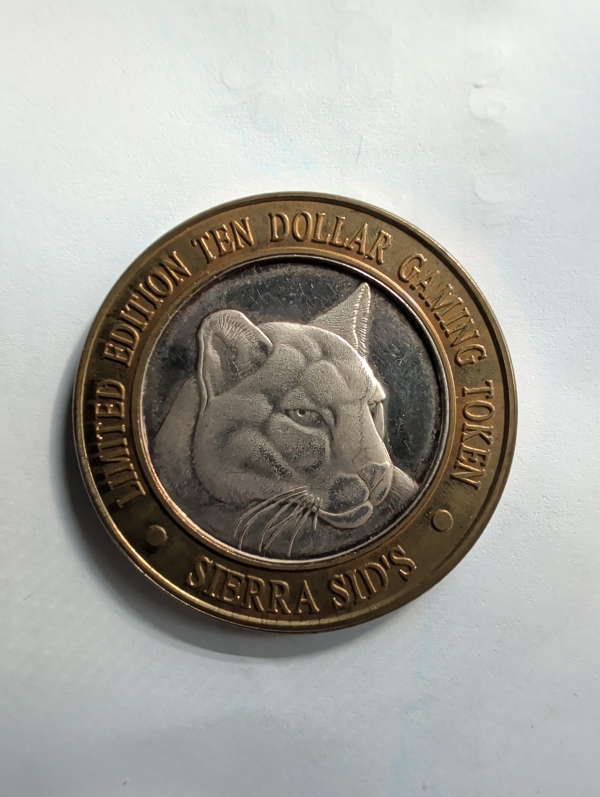 $10 Sierra Sid's Casino gaming token from Sparks, Nevada Silver Strike