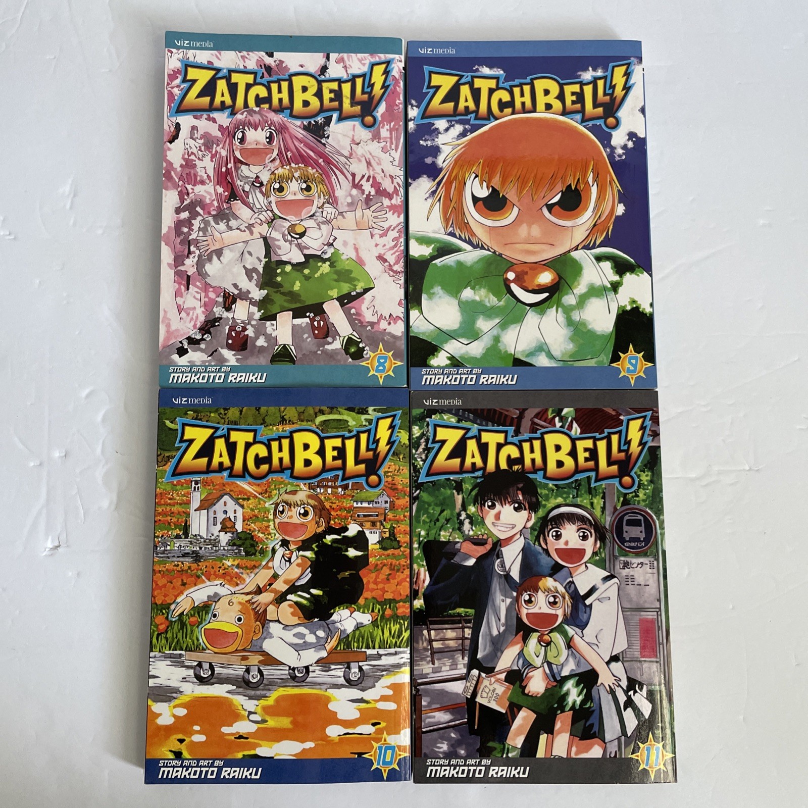 Zatch Bell Manga Vol 8-11 (Viz Media 06-07) Y2K OOP (8,10,11-1st & 9-2nd) Print