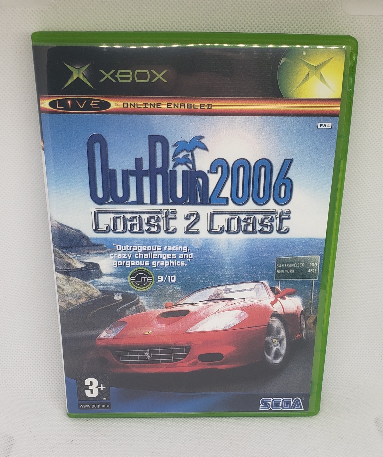 Outrun 2006: Coast 2 Coast Xbox Replacement Case New Only Fast Tracked Shipping