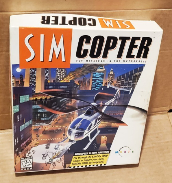 Sim Copter Win 95 PC game CD 1996  in Box