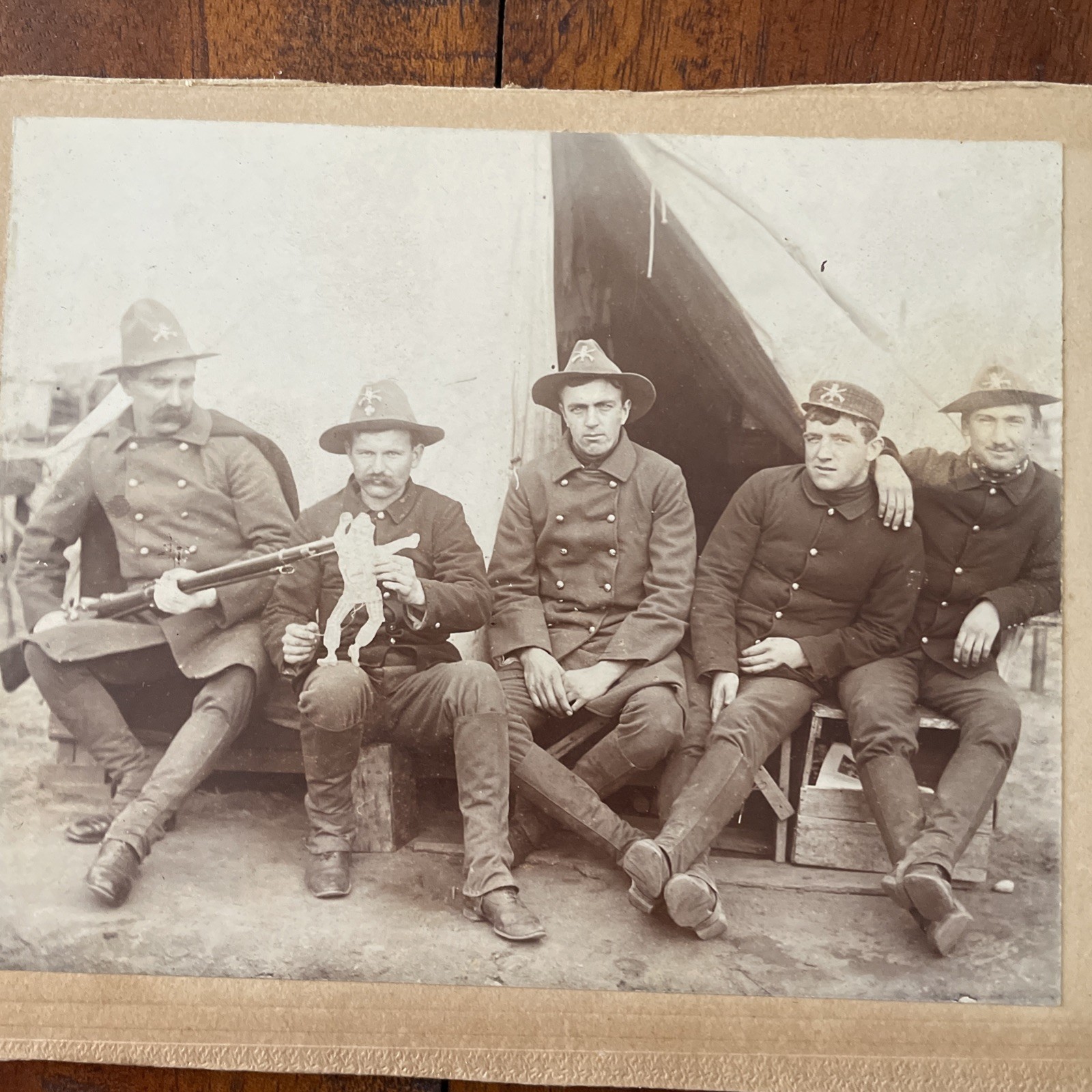 Original Spanish-American War 8th Infantry Photo Tent Rifle Puppet