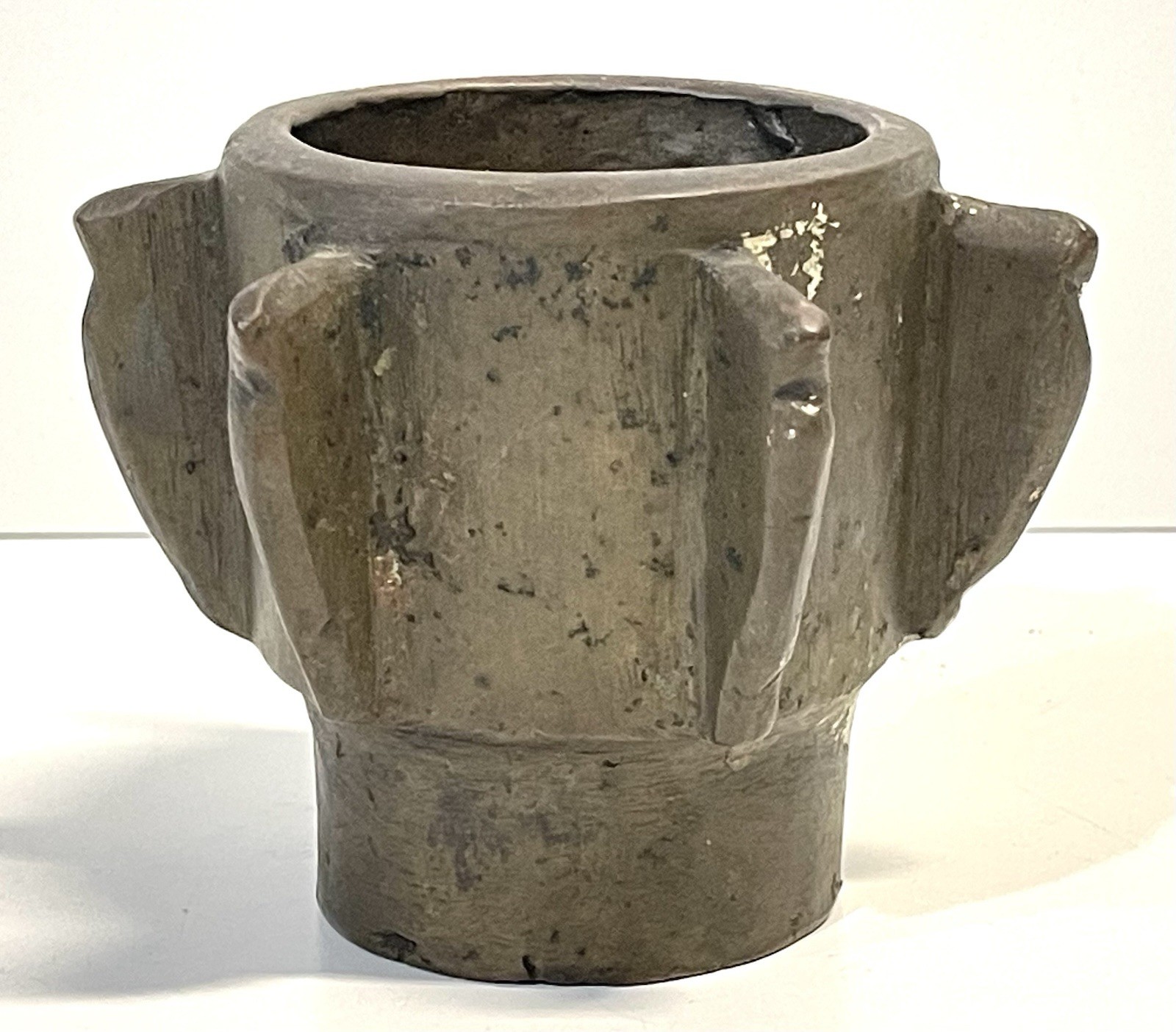 Antique Bronze Gothic Mortar 18th 17th Century Or Older