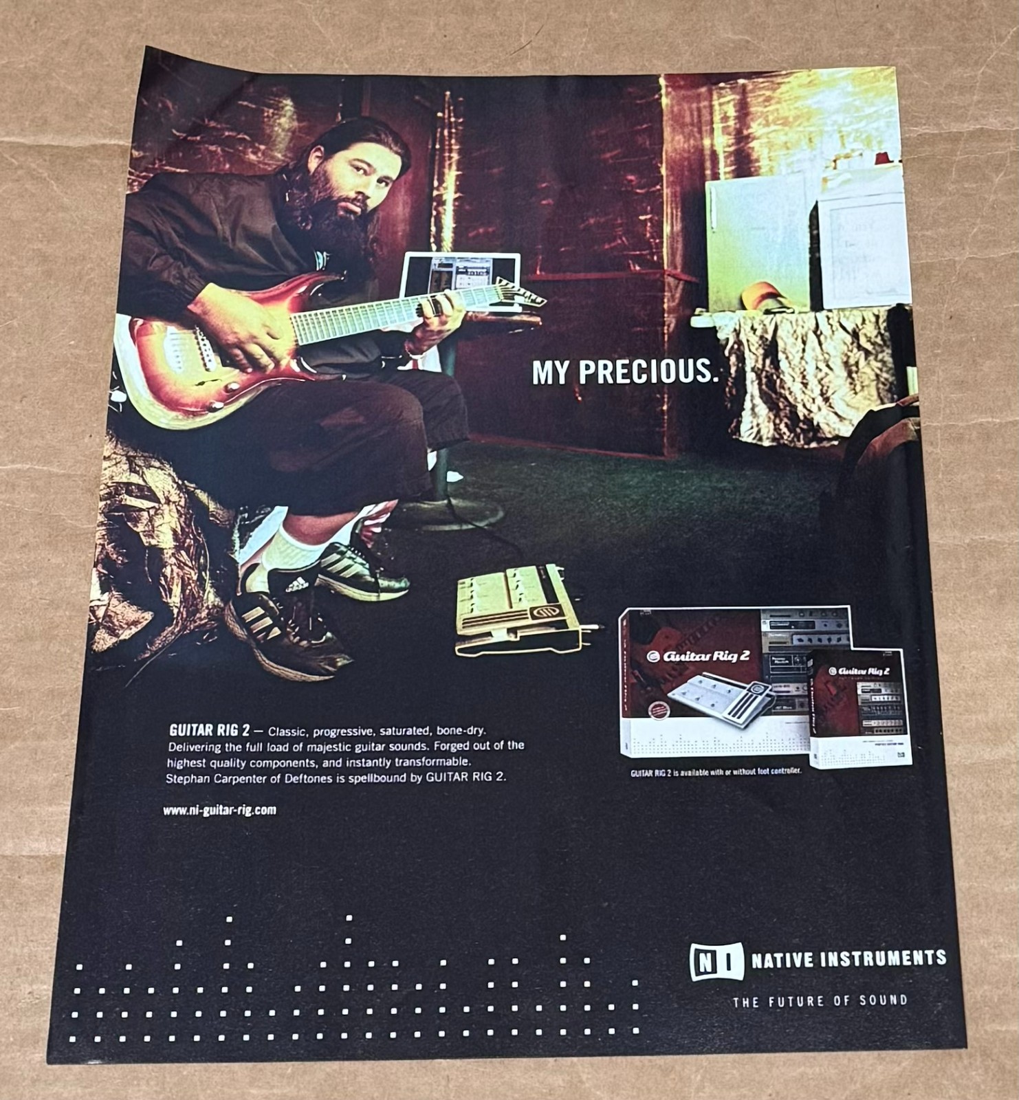 Stephen Carpenter of Deftones - NATIVE INSTRUMENTS - 2007 Print Advertisement